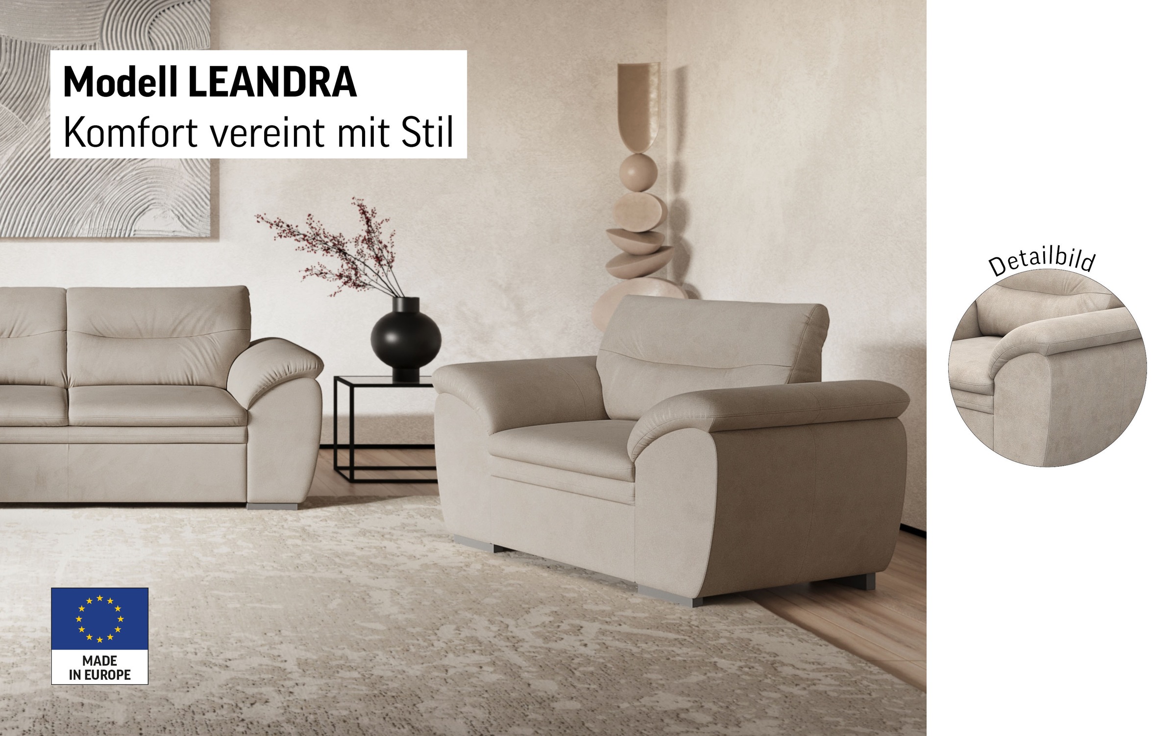 COTTA Fauteuil »Leandra« Polstergarnitur, auch als Set erhältlich