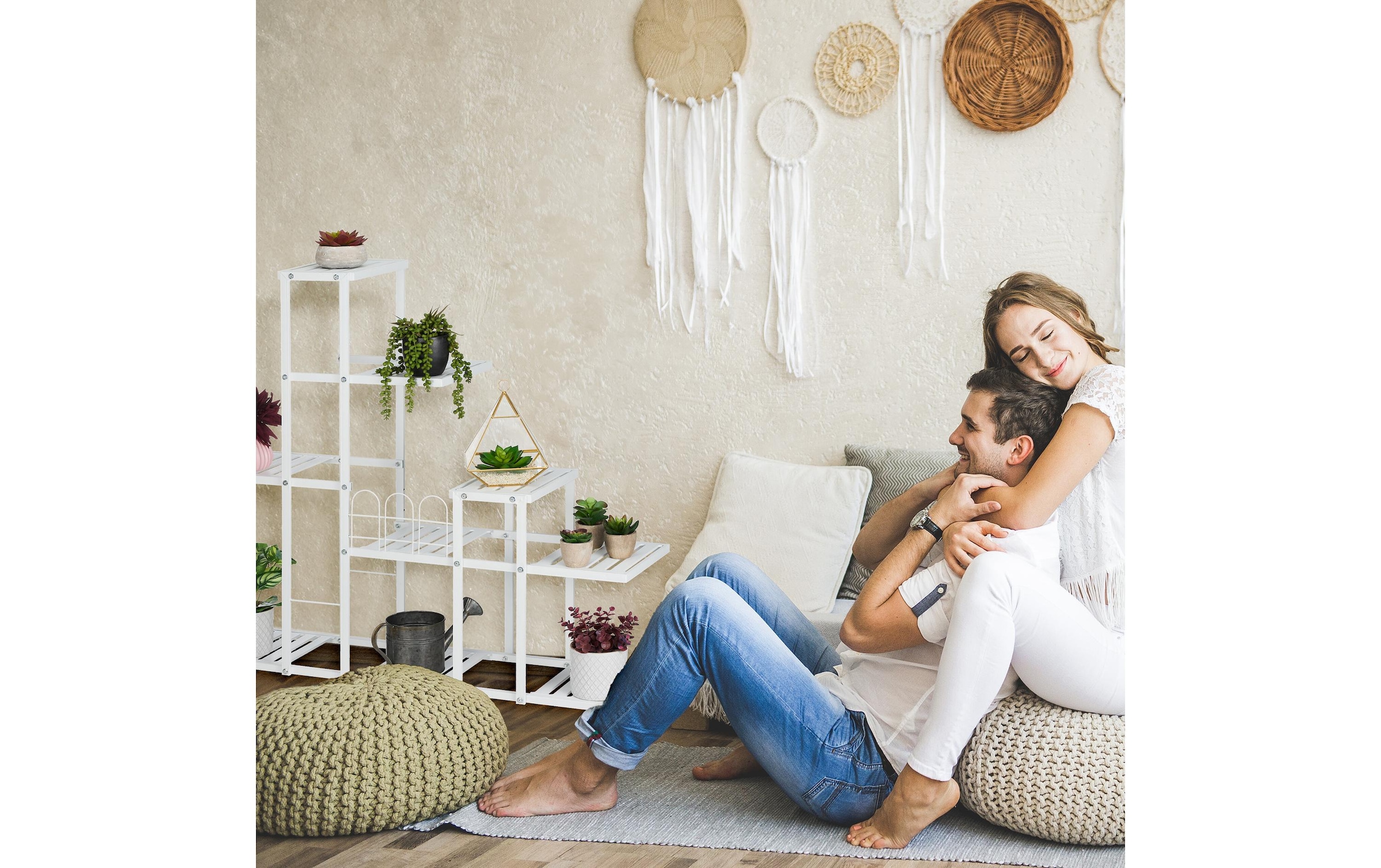 relaxdays Blumenständer »mit Rollen«