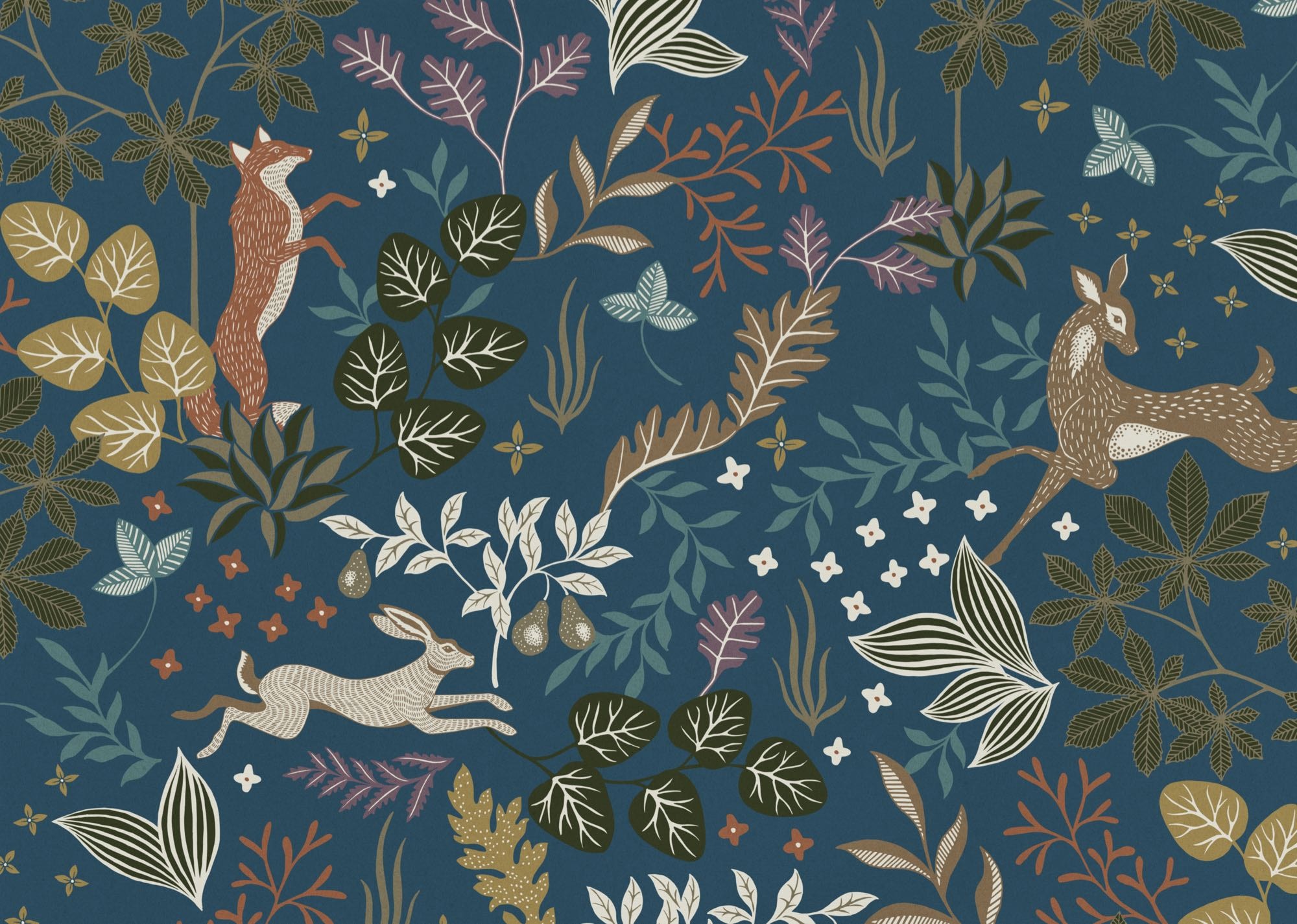 Komar Fototapete »Vlies Fototapete - Wood Night - Grösse 350 x 250 cm« Motiv | bedruckt glatt