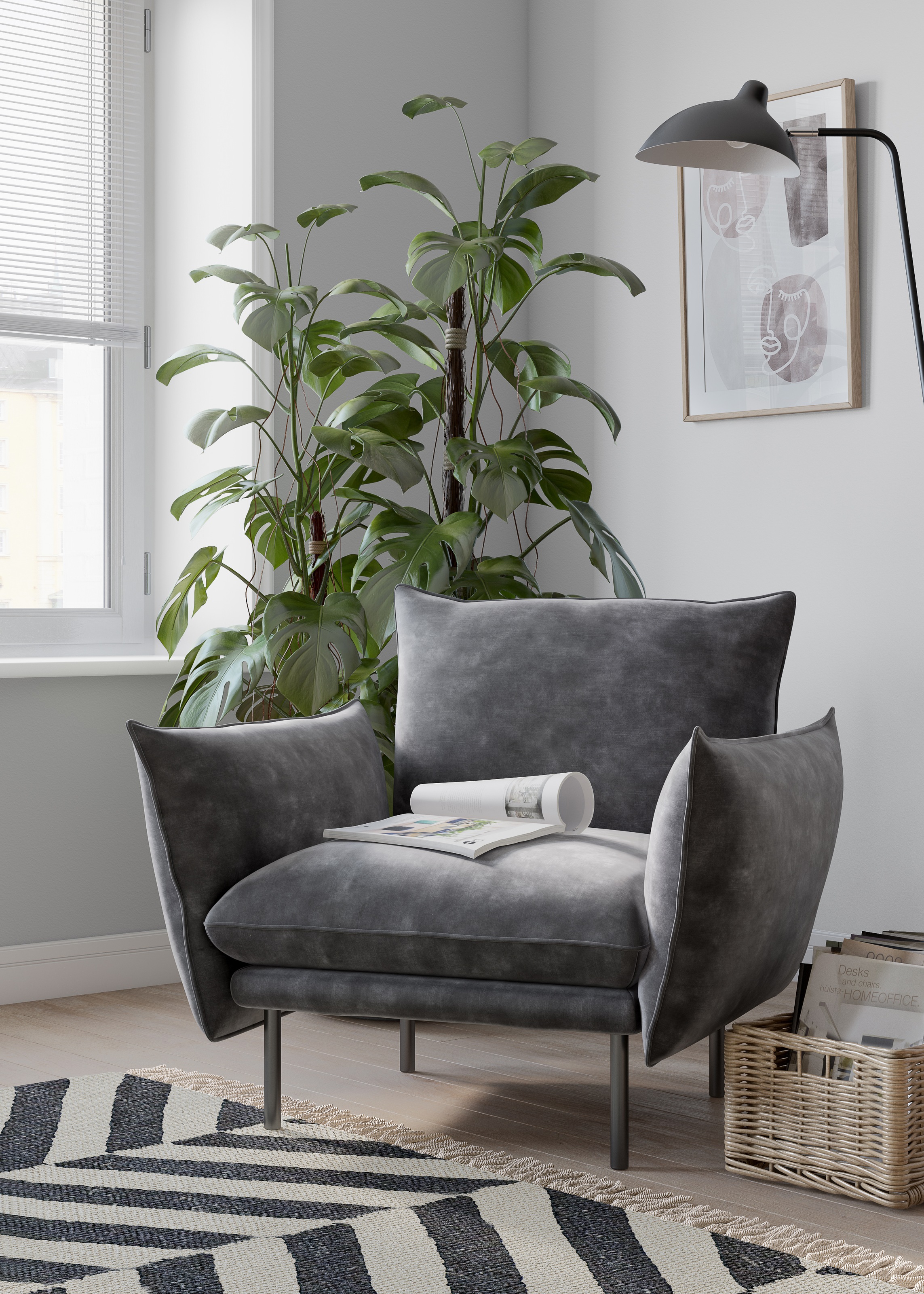 Image of GOODproduct Sessel "Stine Cocktailsessel" Besonderes Design durch Kissenoptik und Keder, by Morten Georgsen