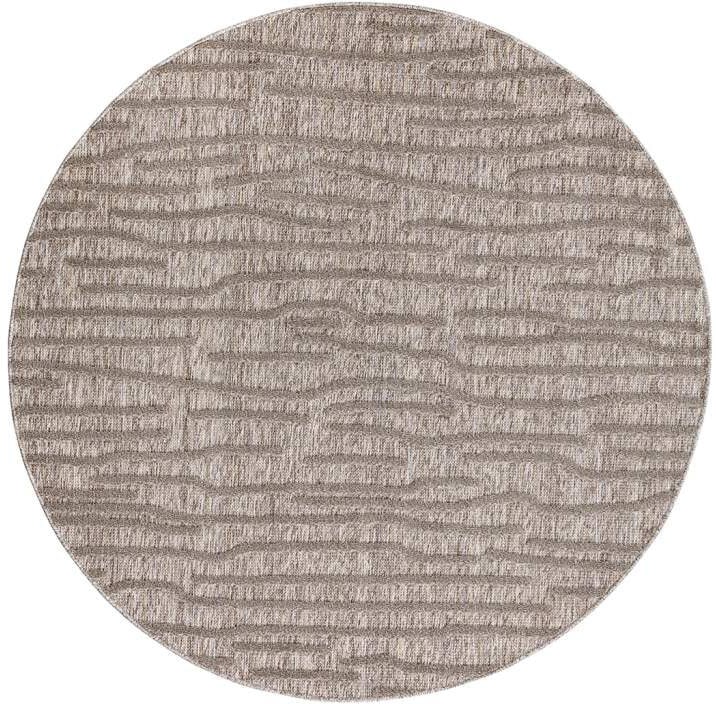 Carpet City Teppich »In-& Outdoorteppich Santorini 450, 3D-Effekt, Gestreift« rund 5 mm Höhe Wetterfest & UV-beständig für Terrasse, Balkon, Küche, Flur