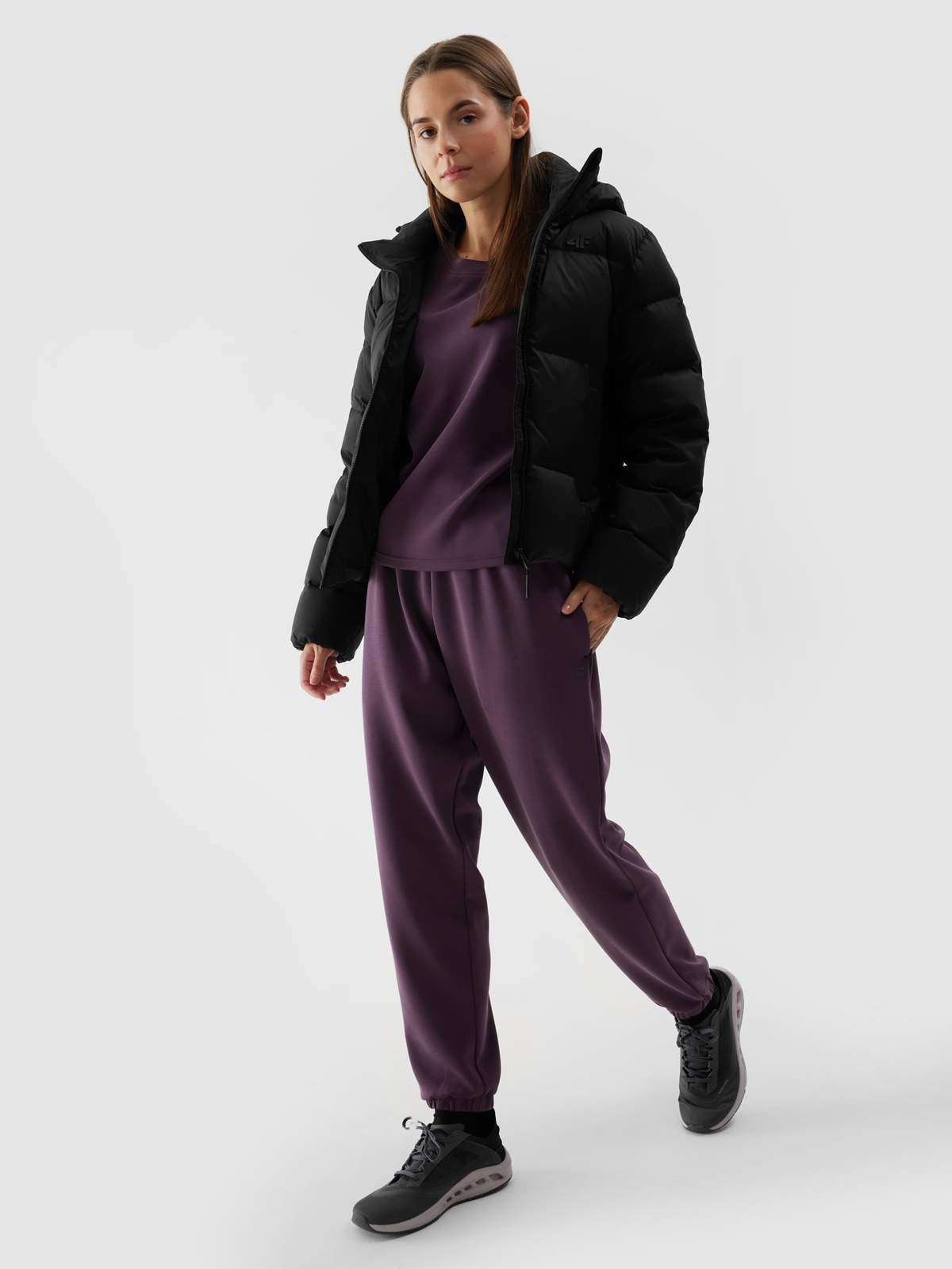 4F Daunenjacke, mit Kapuze, Winterjacke