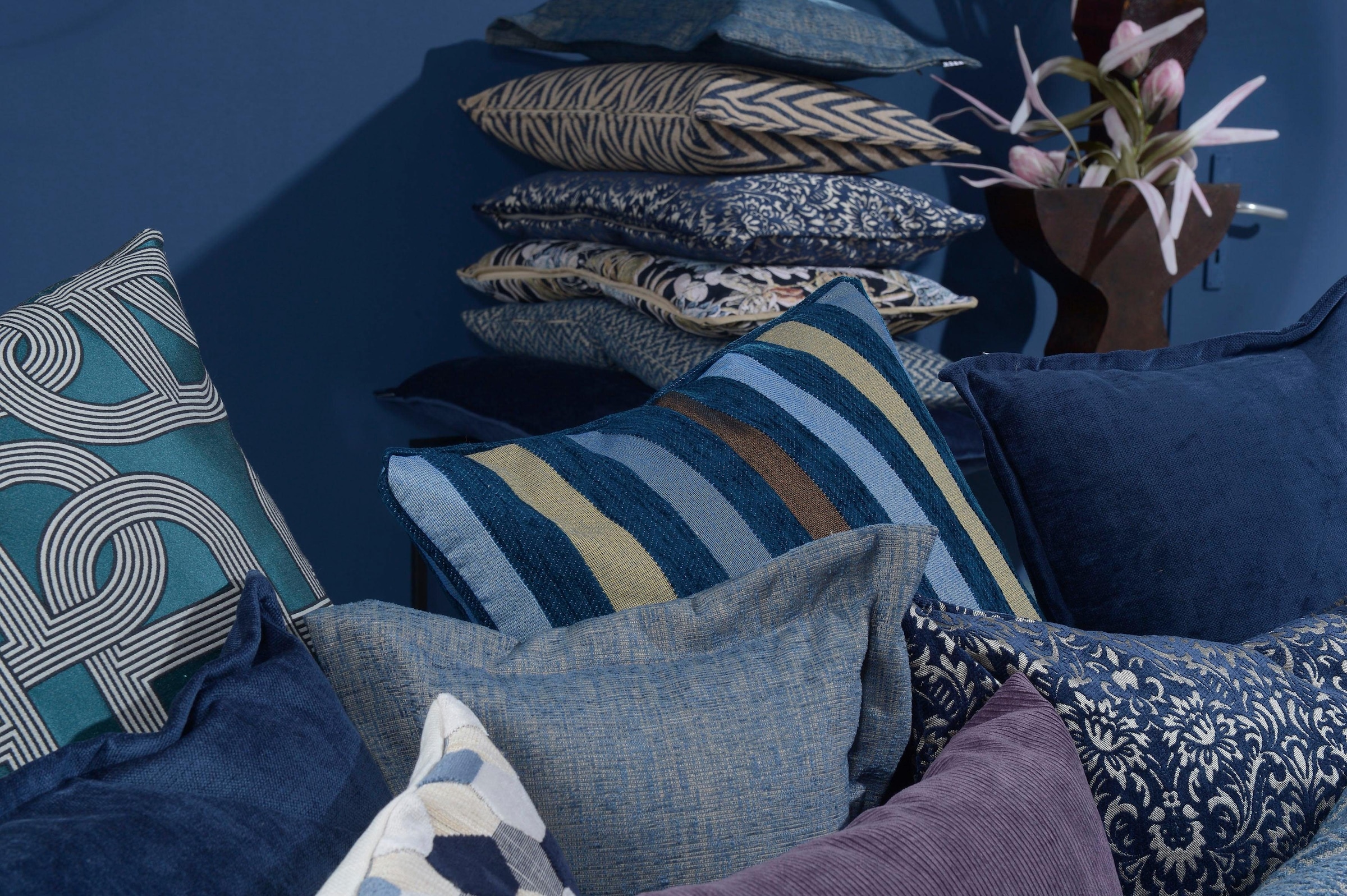 H.O.C.K. Coussin décoratif »Karoo« im Streifenlook, Kissenhülle mit Füllung, 1 Stück