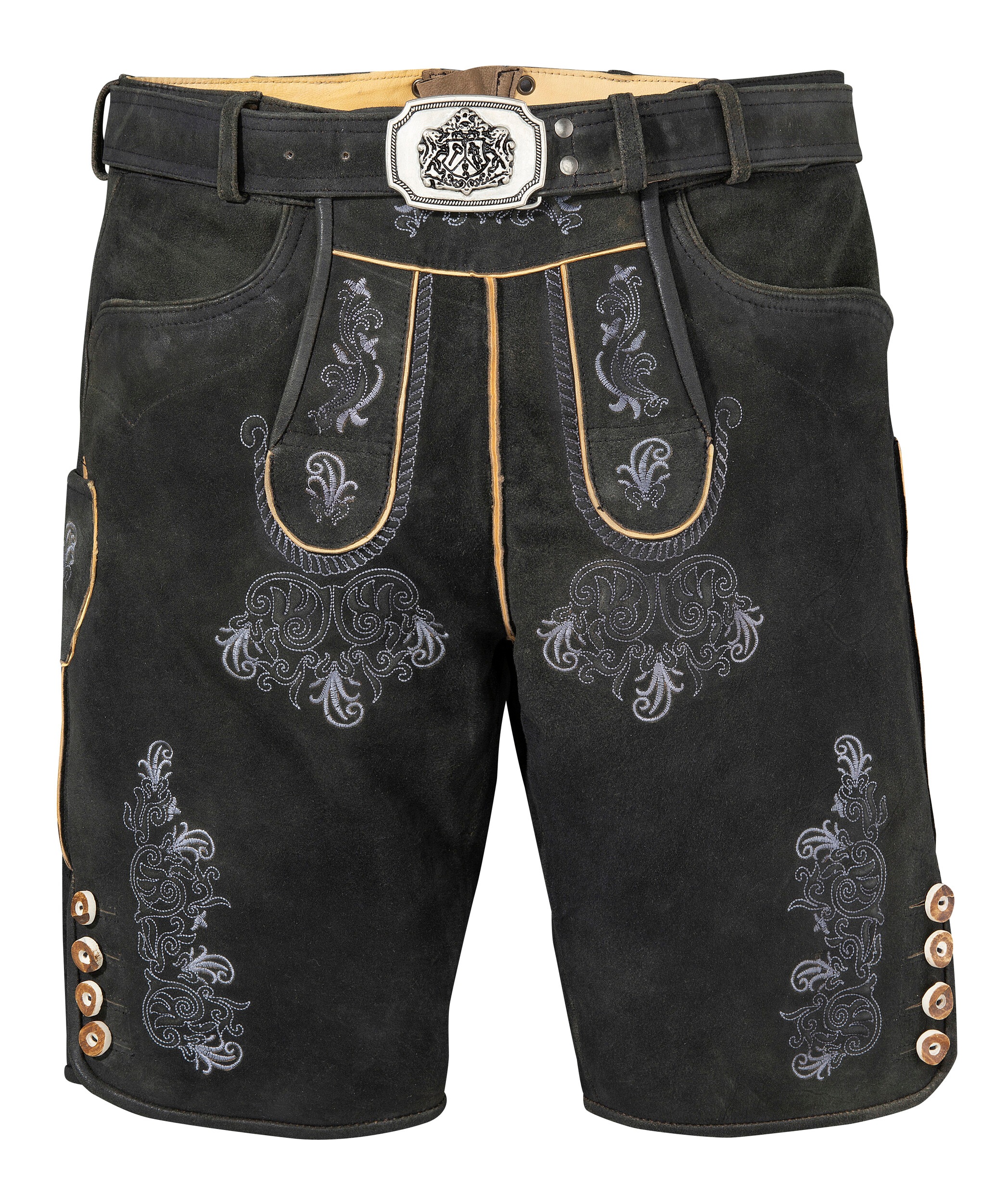 Image of Hammerschmid Trachtenlederhose, (Packung, 2 tlg., mit Gürtel), Herren, aus weichem Ziegenveloursleder bei Ackermann Versand Schweiz