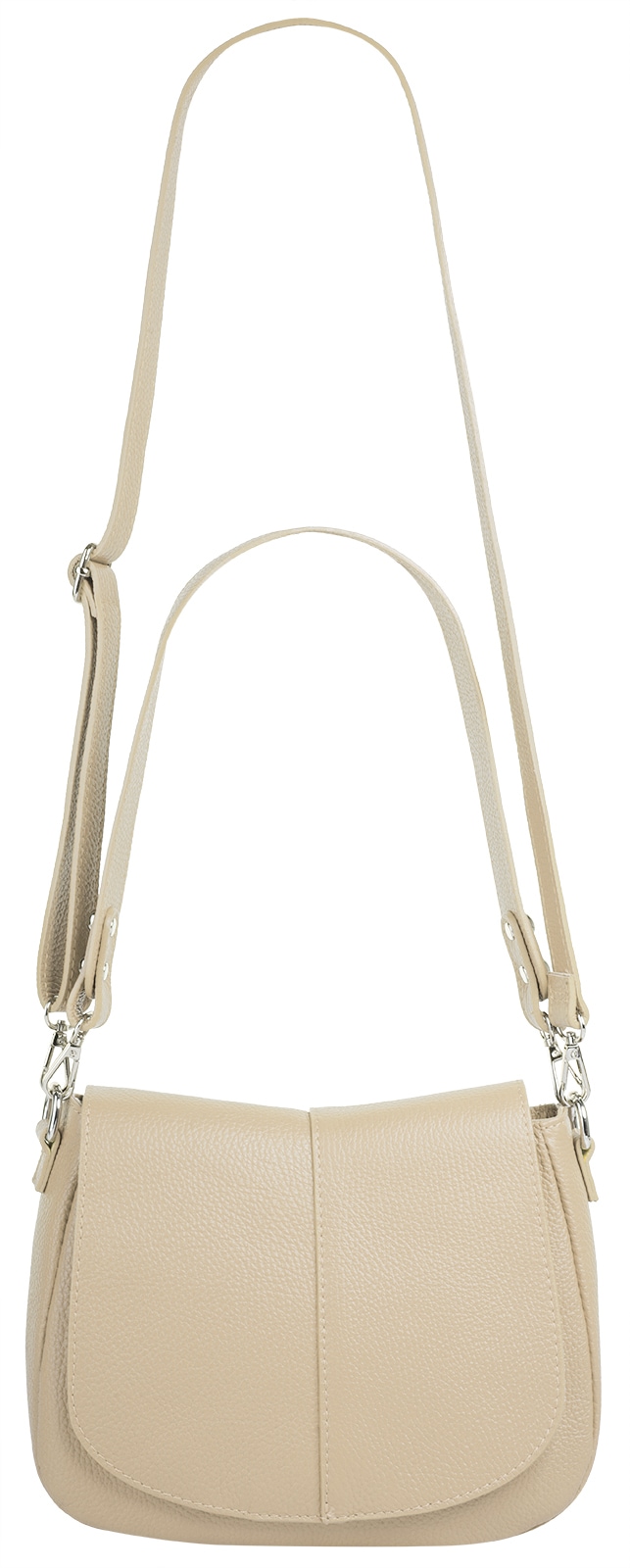 Cluty Umhängetasche, echt Leder, Made in Italy