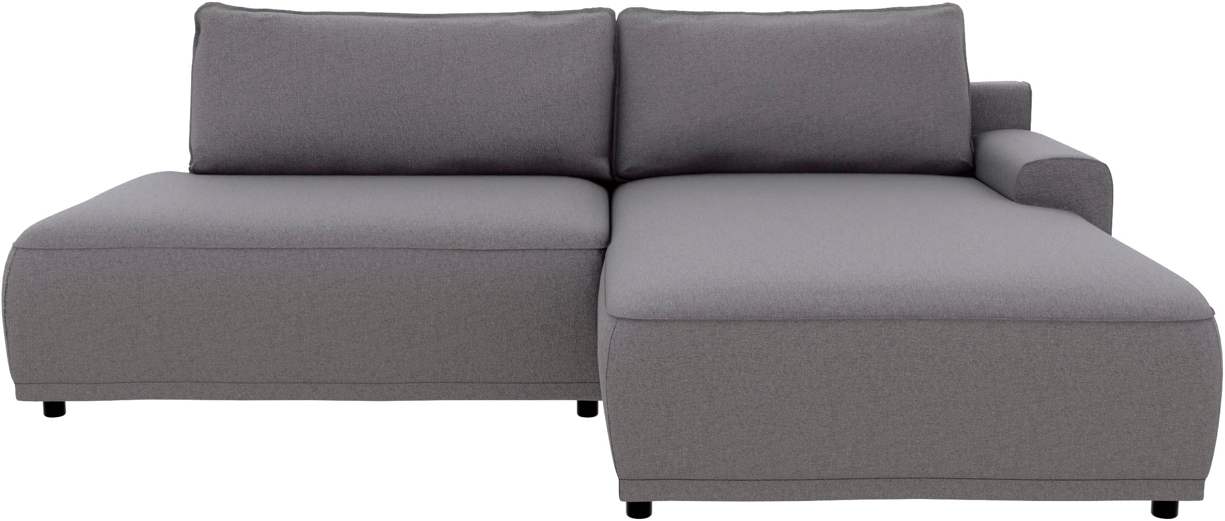 TRENDMANUFAKTUR Ecksofa »Fordon II, Schlafsofa mit Bettkasten, Couch in L-Form, Breite 250 cm« in Struktur LUMOS, 3D-Effekt, anthrazit, Armlehne rechts