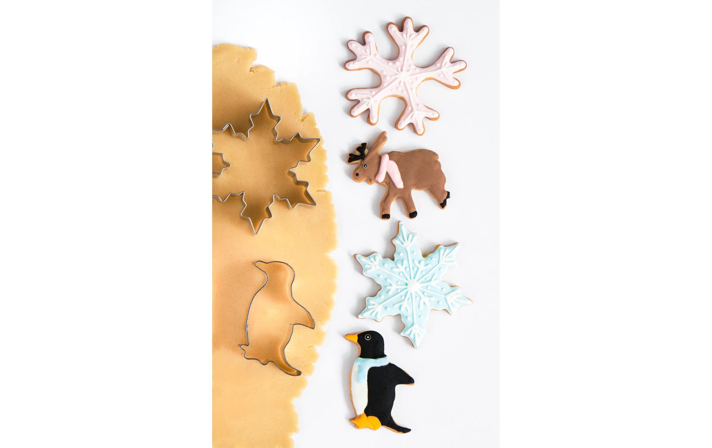 STÄDTER Ausstechform »Winterwunderland 4-teilig, 6-7,5 cm« Weissblech