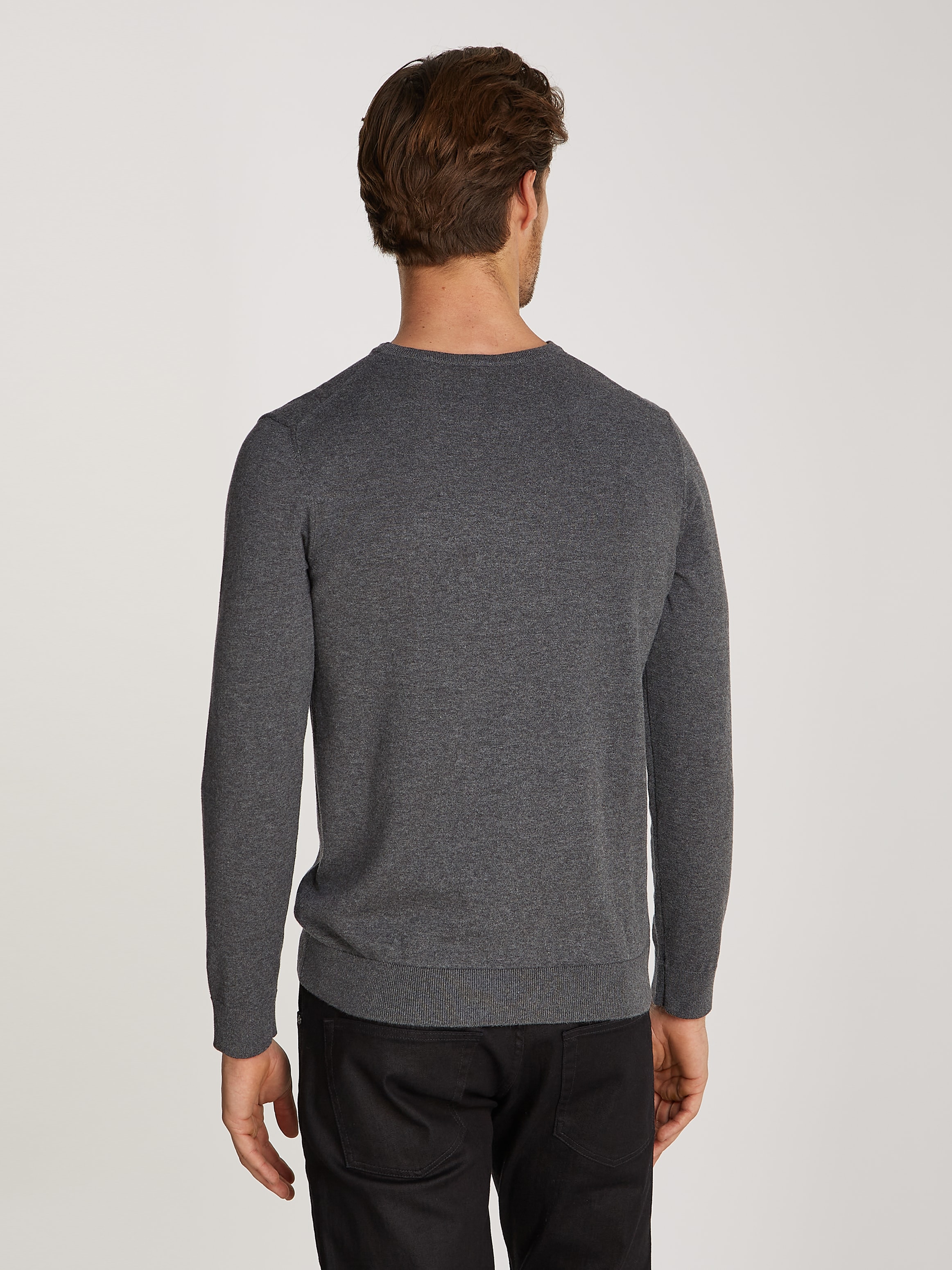 Calvin Klein Rundhalspullover »COTTON SILK BLEND CN SWEATER«, mit Logoprägung