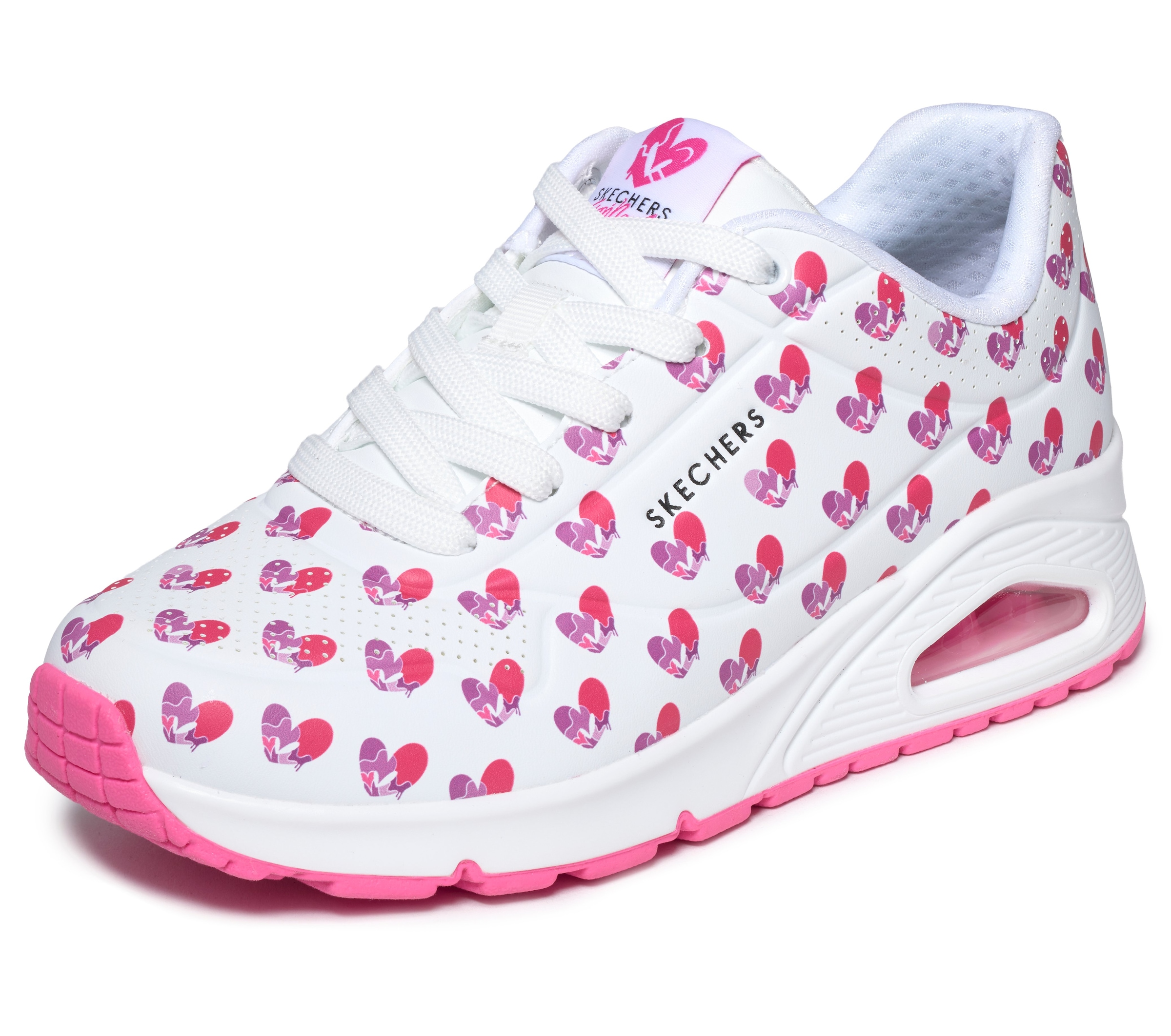 Image of Skechers Sneaker "UNO-LIVE COLORFULLY" Freizeitsneaker, Schnürschuh mit allover Herzen-Print
