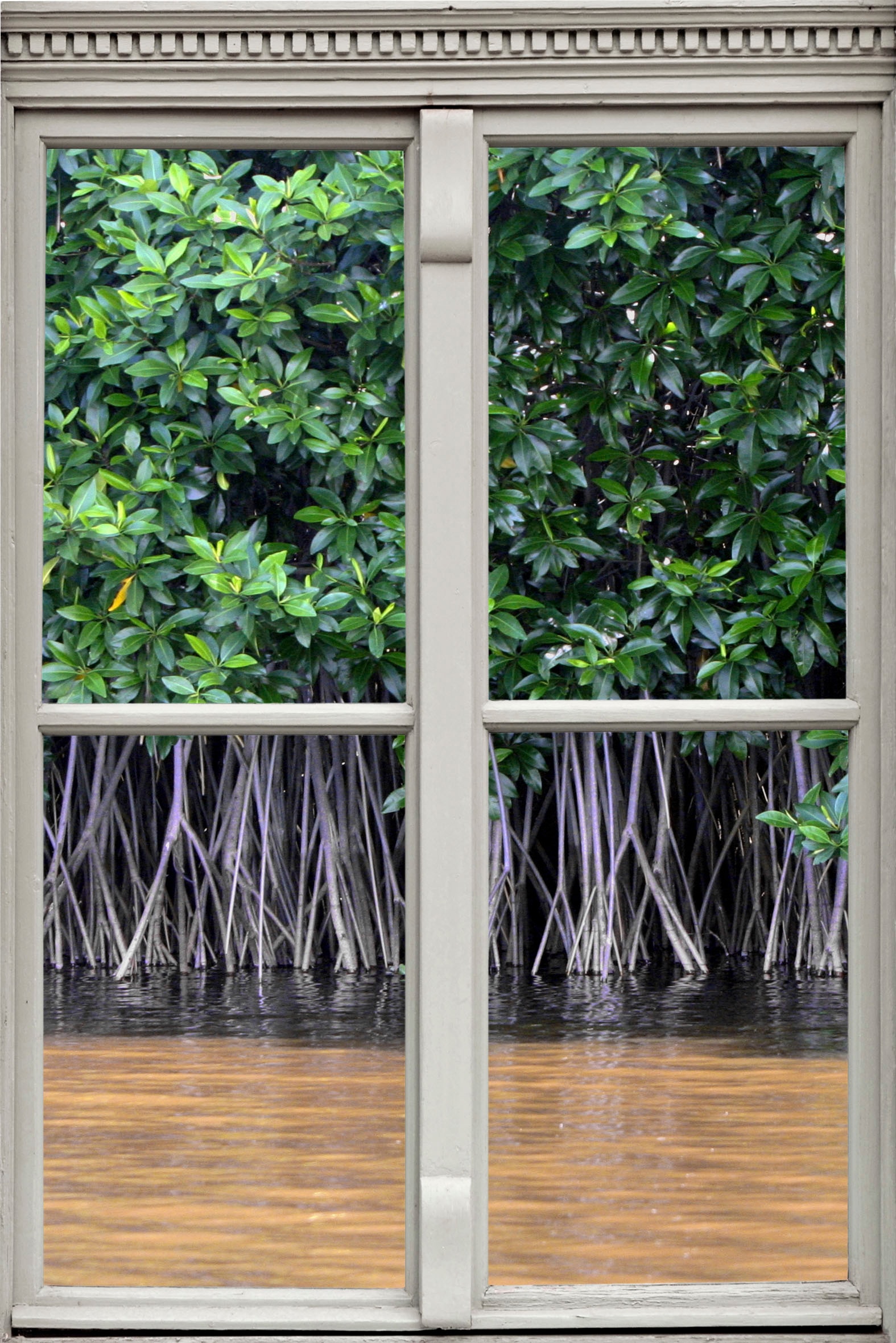 Image of queence Wandsticker "Mangroven" Wandsticker, Wandbild, selbstklebend, 3D, Fenster