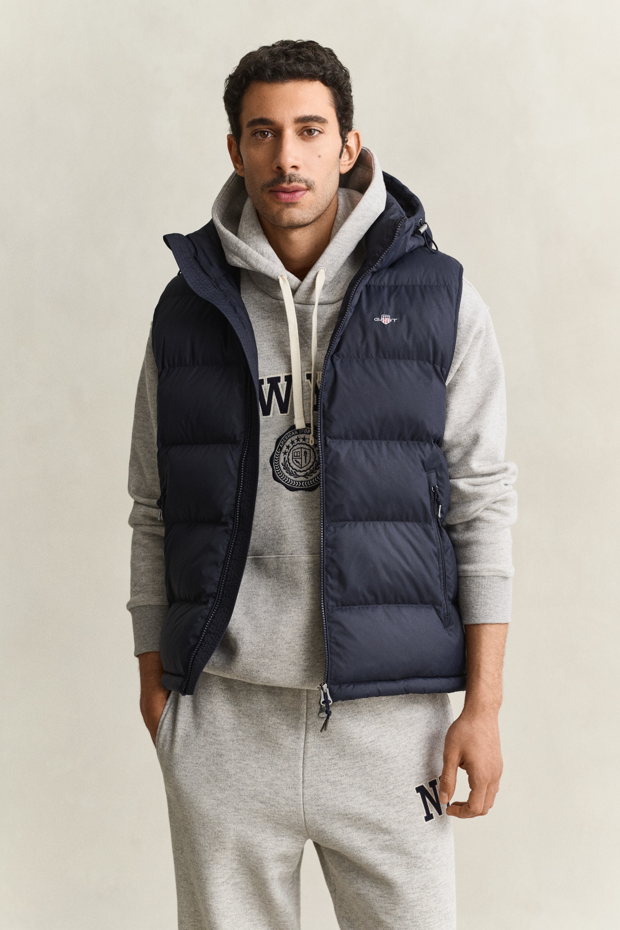 Image of Gant Steppweste "ACTIVE CLOUD VEST" 2-Wege-Reissverschluss
