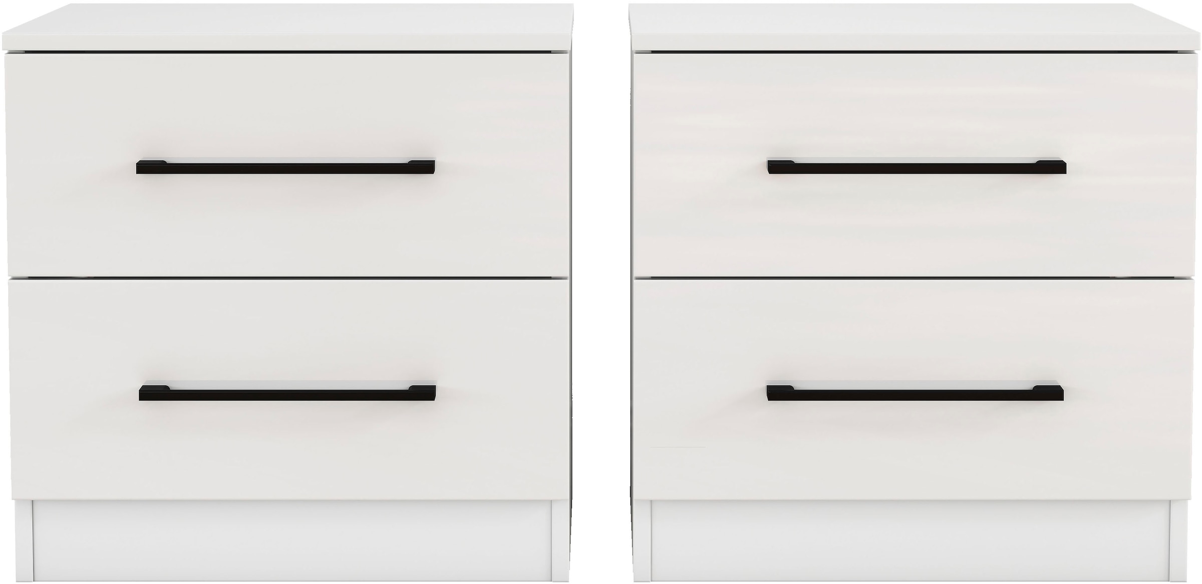 GOODproduct Nachtkommode »Sylt Bestseller, 2 Schubladen mit viel Stauraum – Ordnung & Eleganz.« Spar-Set, modernes Hochglanz Nachtschrank Set (2 Stück) Stilvolles Design, 2 Stk. tlg. Nachttisch Bestseller Beistelltisch Kommode