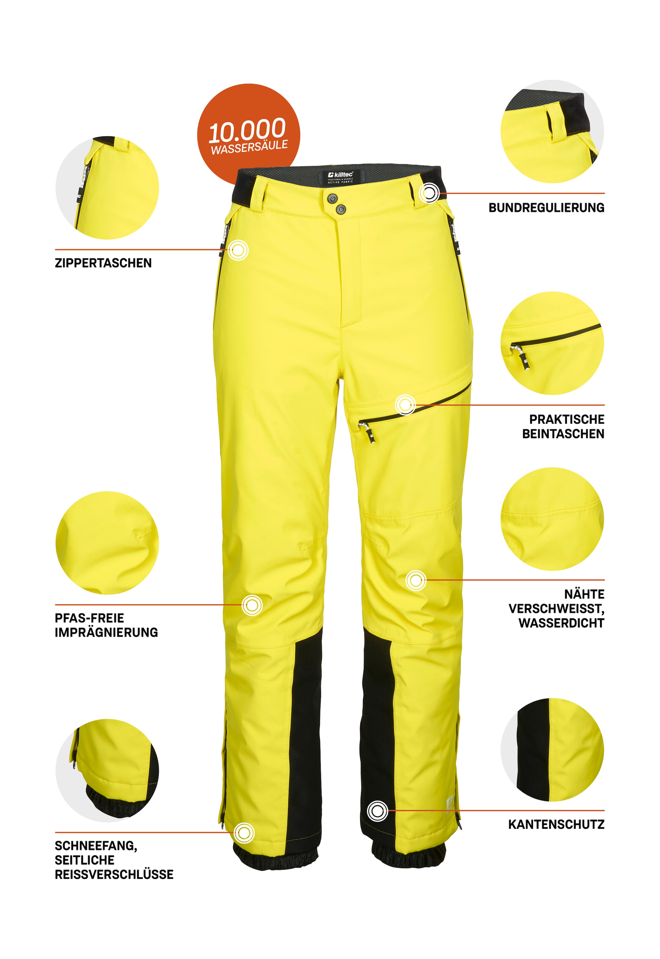 Killtec Pantalon de ski »KSW 279 MN SKI PNTS«  Wind- und wasserdichte Skihose, atmungsaktiv, mit Schneefang