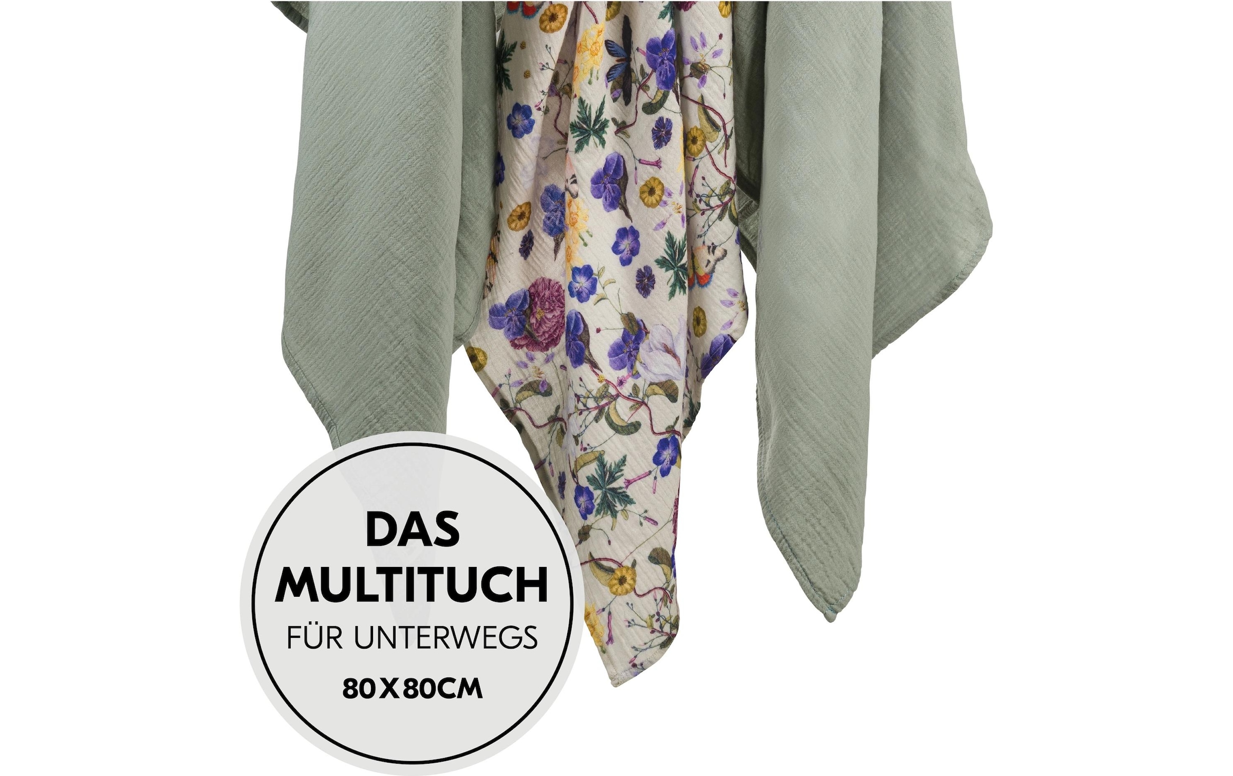 Hauck Doudou »Cuddle N Clean 3Set Sage-Beige-Floral« 3 tlg.
