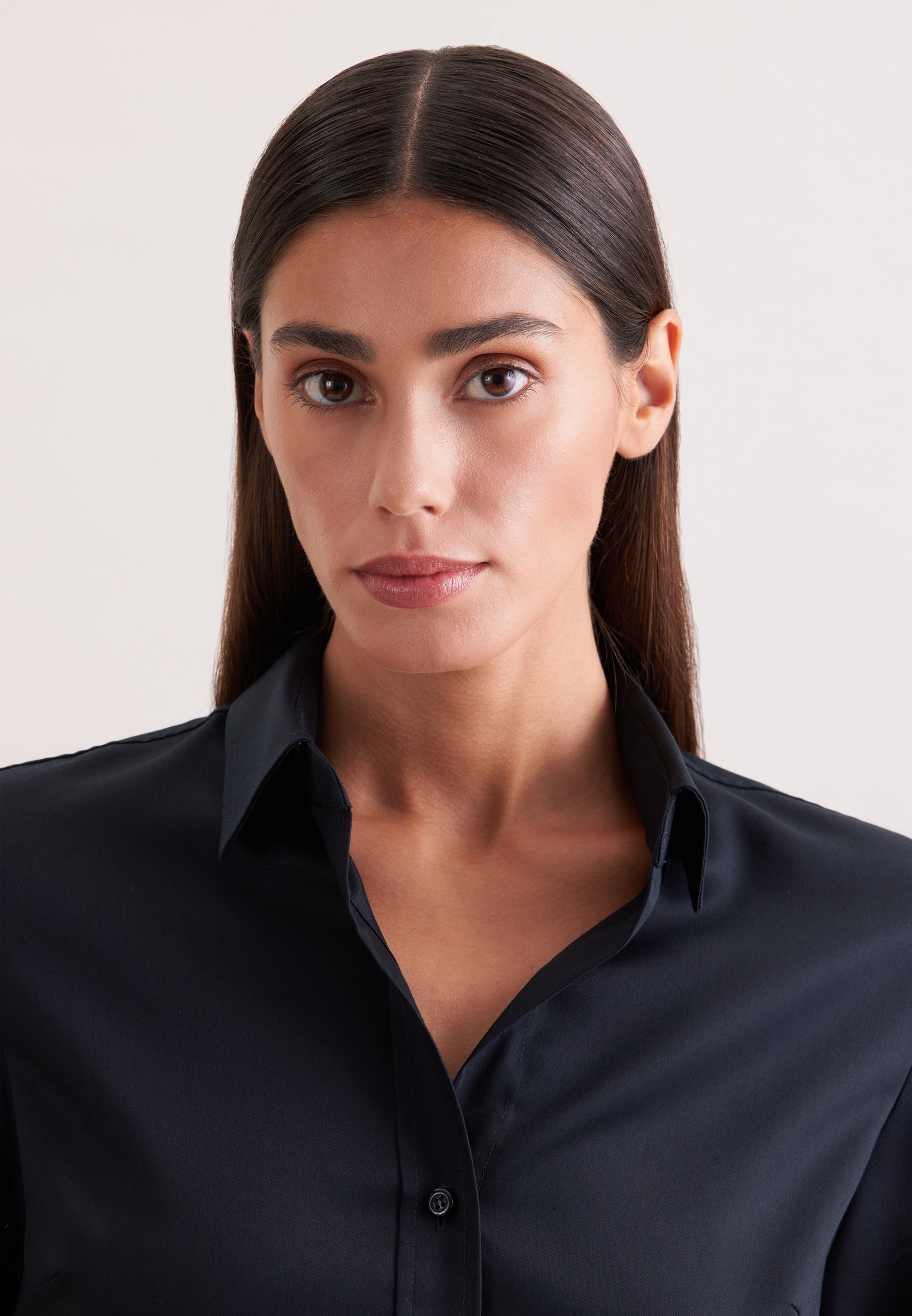 seidensticker Hemdbluse »Schwarze Rose« 1/1 Kragen Uni