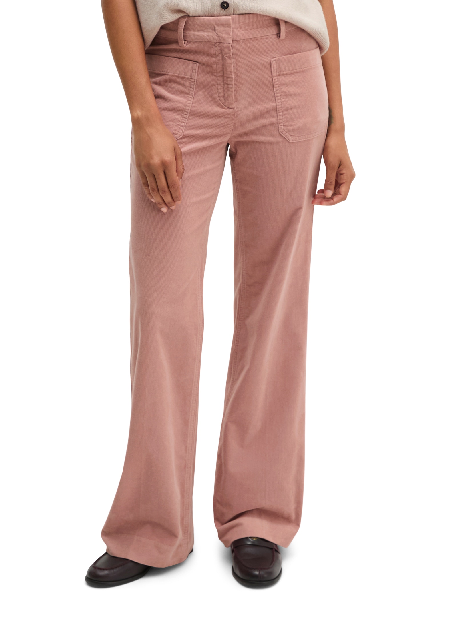 Marc O'Polo Pantalon en velours côtelé »MARTHE FLARED«  en coton stretch, coupe évasée