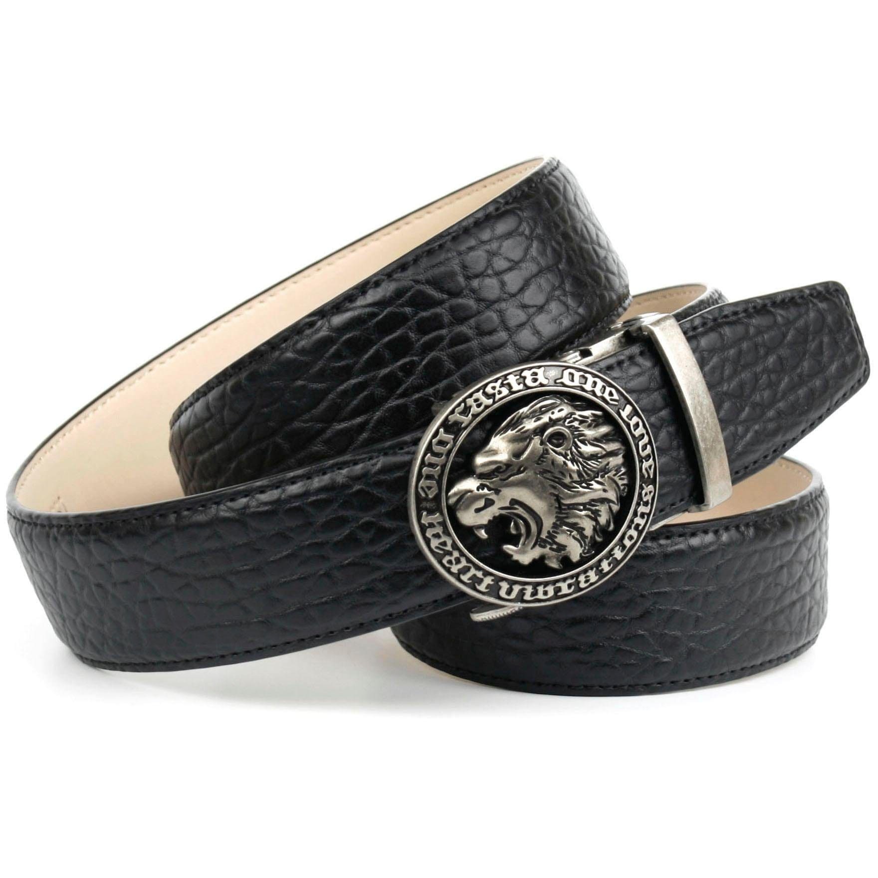 Image of Anthoni Crown Ledergürtel, Prägung in Walross-Optik und tollem Löwen-Emblem bei Ackermann Versand Schweiz