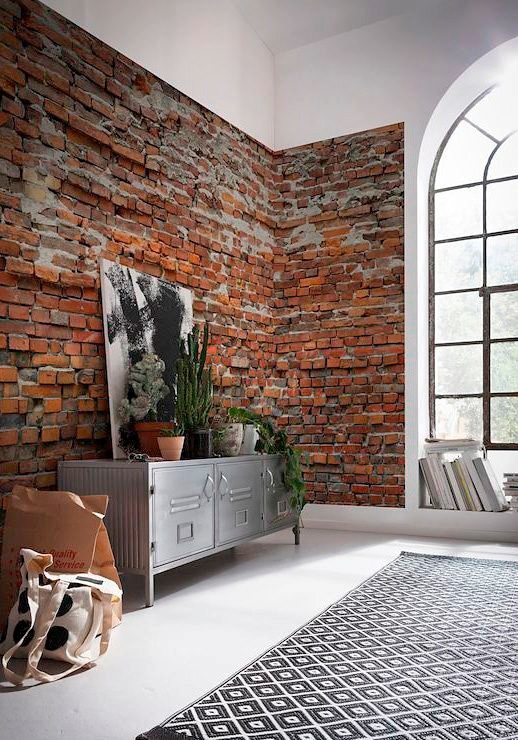 Komar Vliestapete »Vlies  - Bricklane - Grösse 368 x 248 cm« bedruckt glatt Wohnzimmer, Schlafzimmer