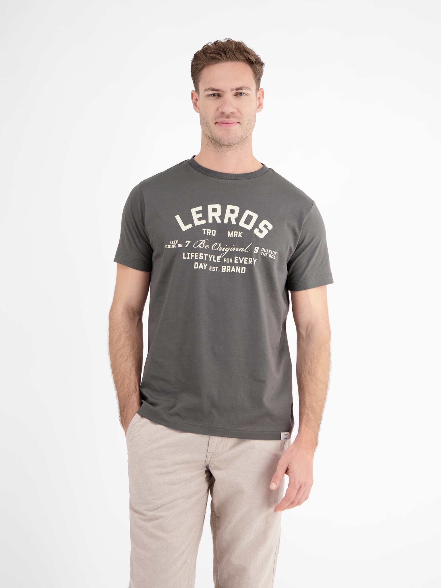 Image of LERROS T-Shirt mit Logo Print