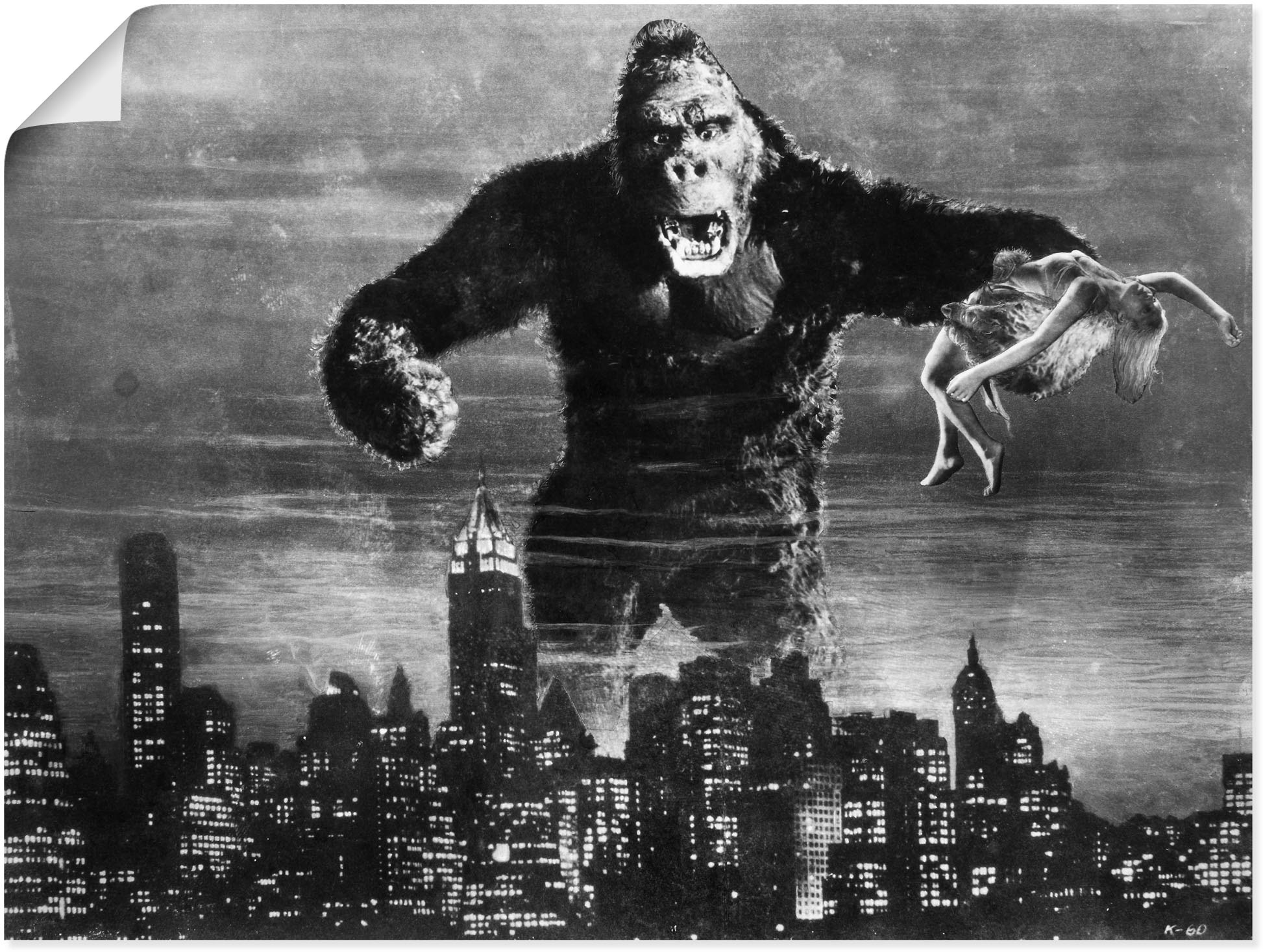 Image of Artland Wandbild »King Kong 1933 II«, Film, (1 St.), in vielen Grössen & Produktarten - Alubild / Outdoorbild für den Aussenbereich, Leinwandbild, Poster, Wandaufkleber / Wandtattoo auch für Badezimmer geeignet bei Ackermann Versand Schweiz