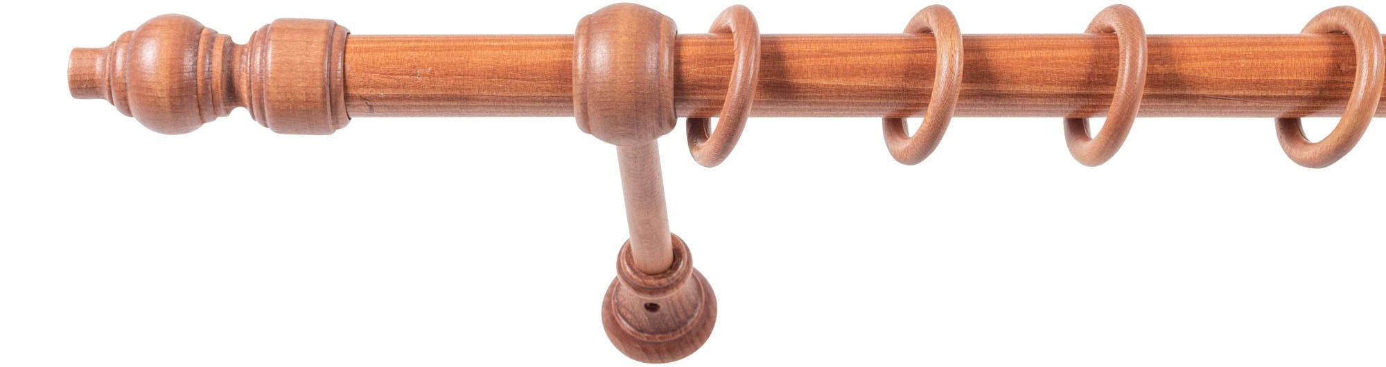 SN DECO GROUP Gardinenstange »Filigrano«, 1 läufig-läufig, Fixmass, 28 mm, Holz, verschiedene Längen und Farben, Komplettset