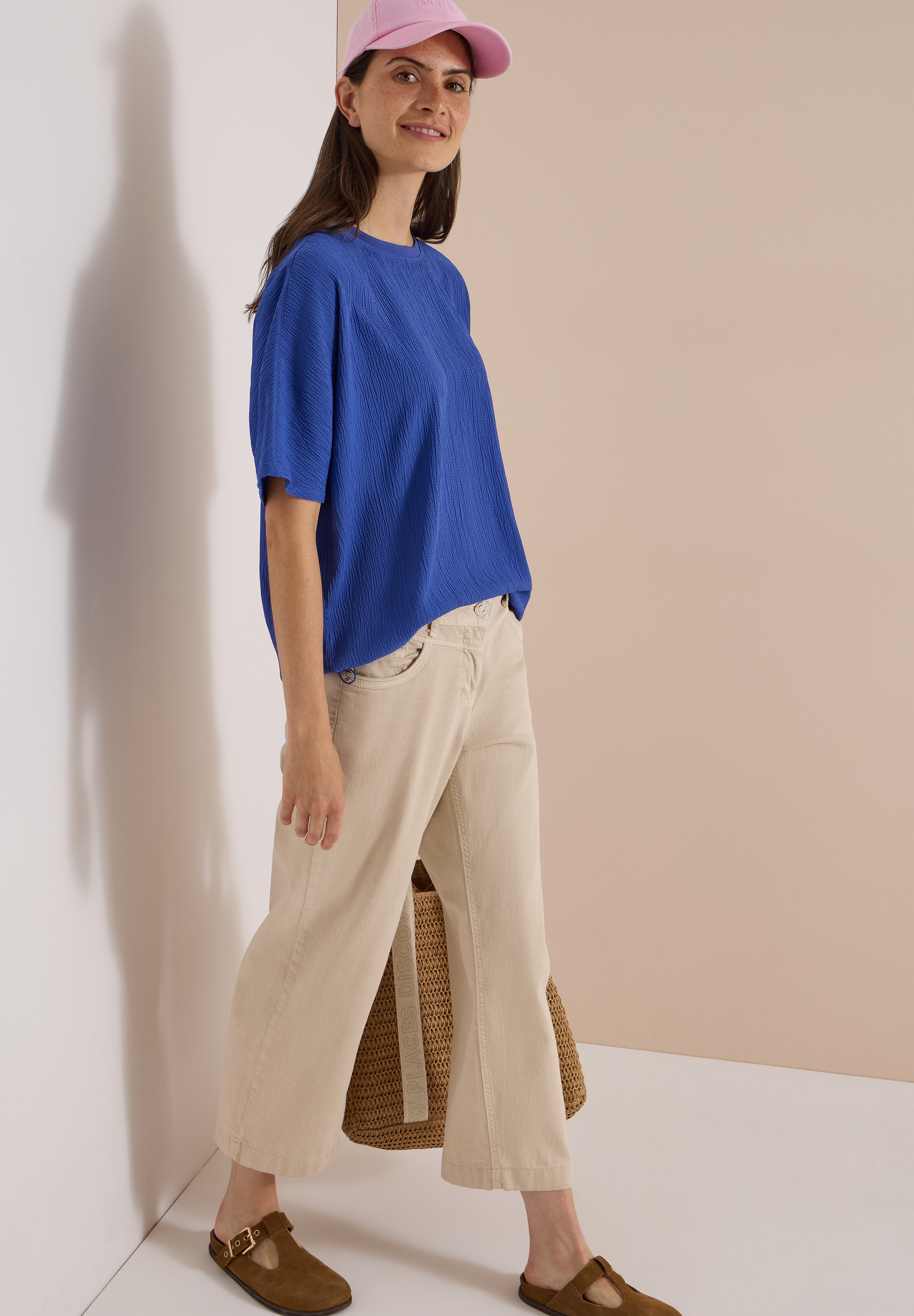 Cecil Top chemisier Blouse d'été, qualité structurée, viscose