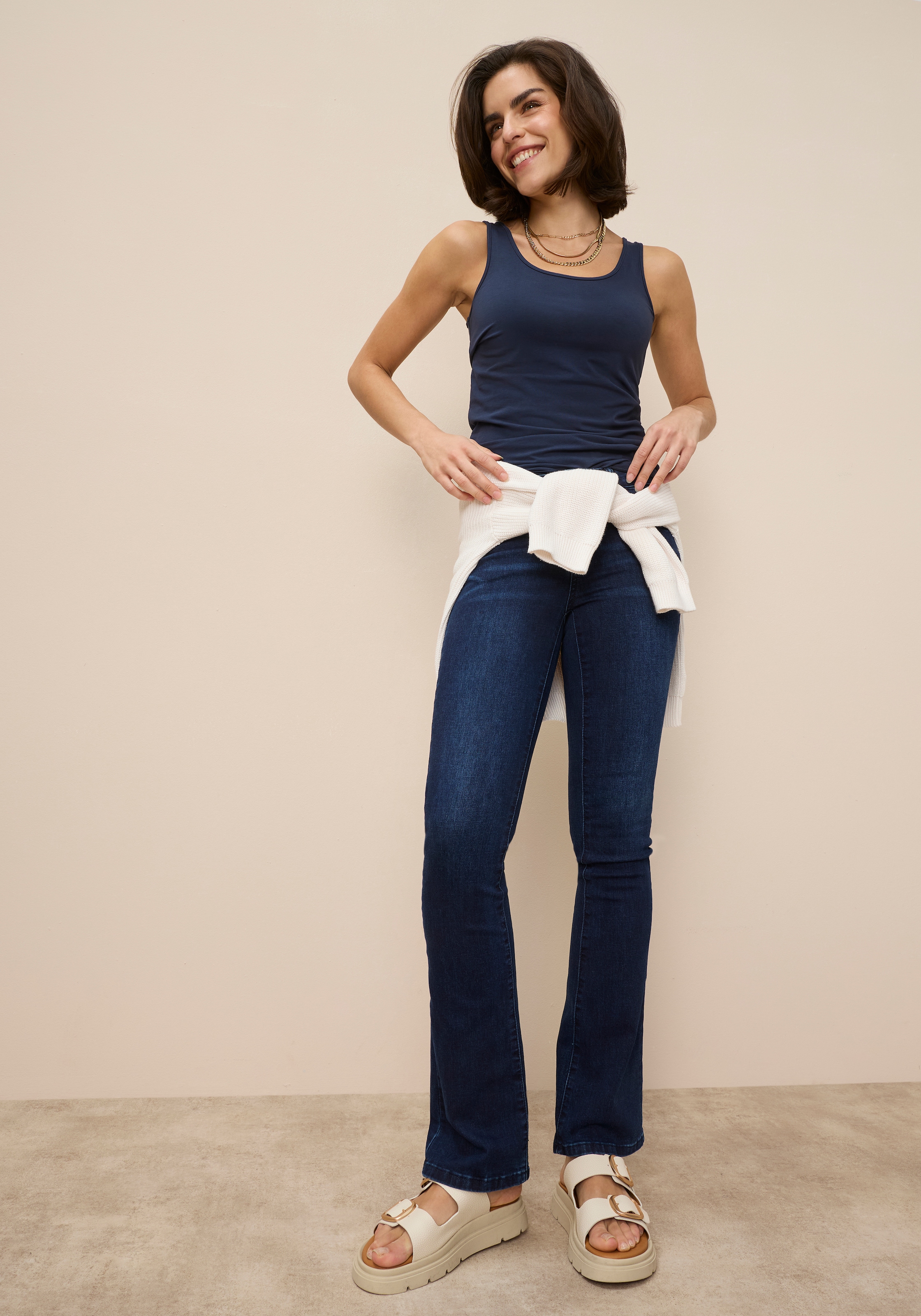 Tamaris Débardeur 2er-Pack,  figurbetonte Passform, unifarben, hüftbedeckende Länge