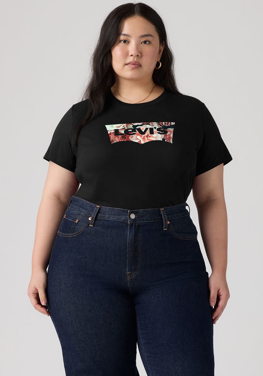 Image of Levis Plus T-Shirt "PL PERFECT TEE" Florales Batwing-Logo
