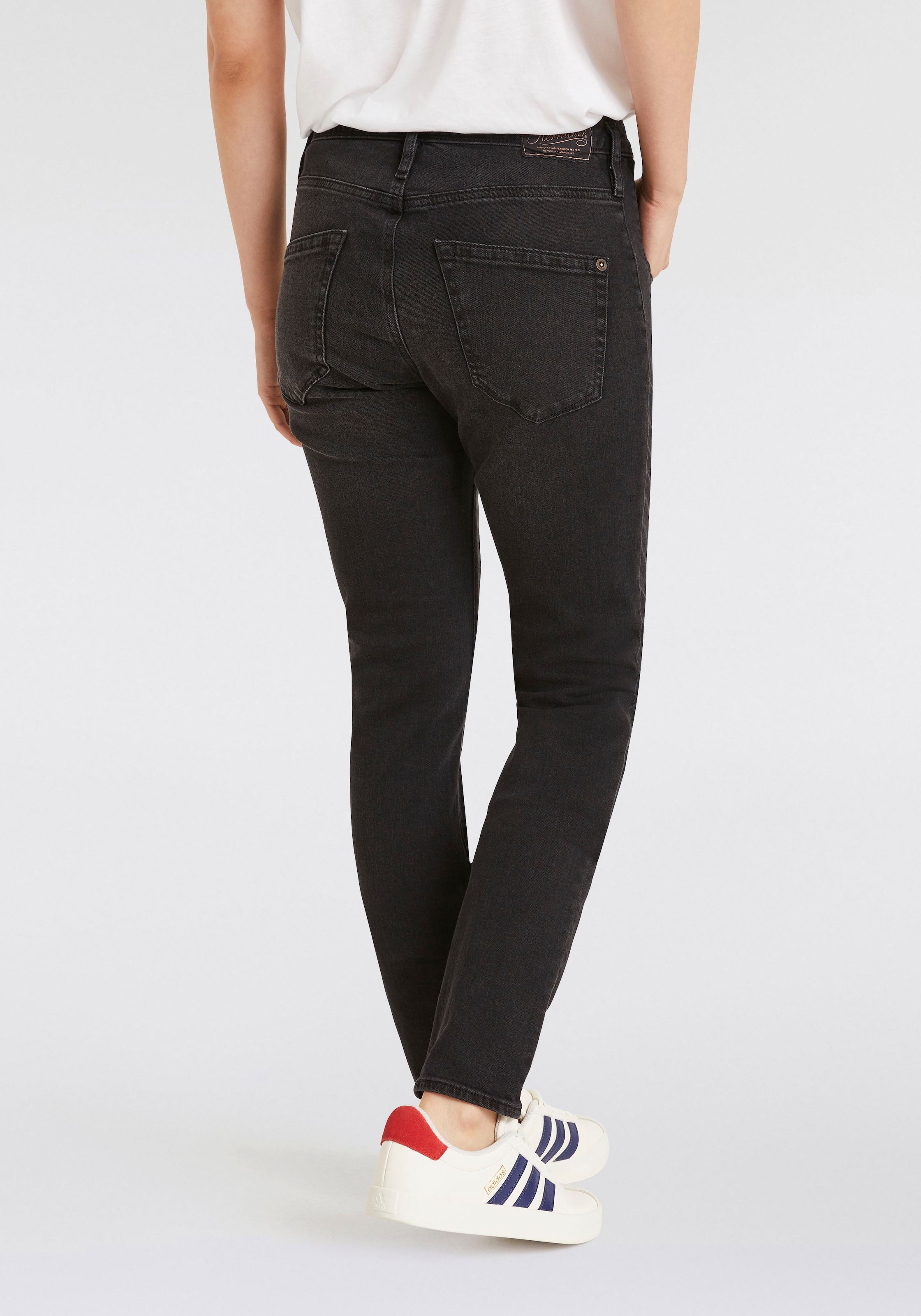 Herrlicher Boyfriend-Jeans »Shyra Long Recycled Denim Black Stretch«