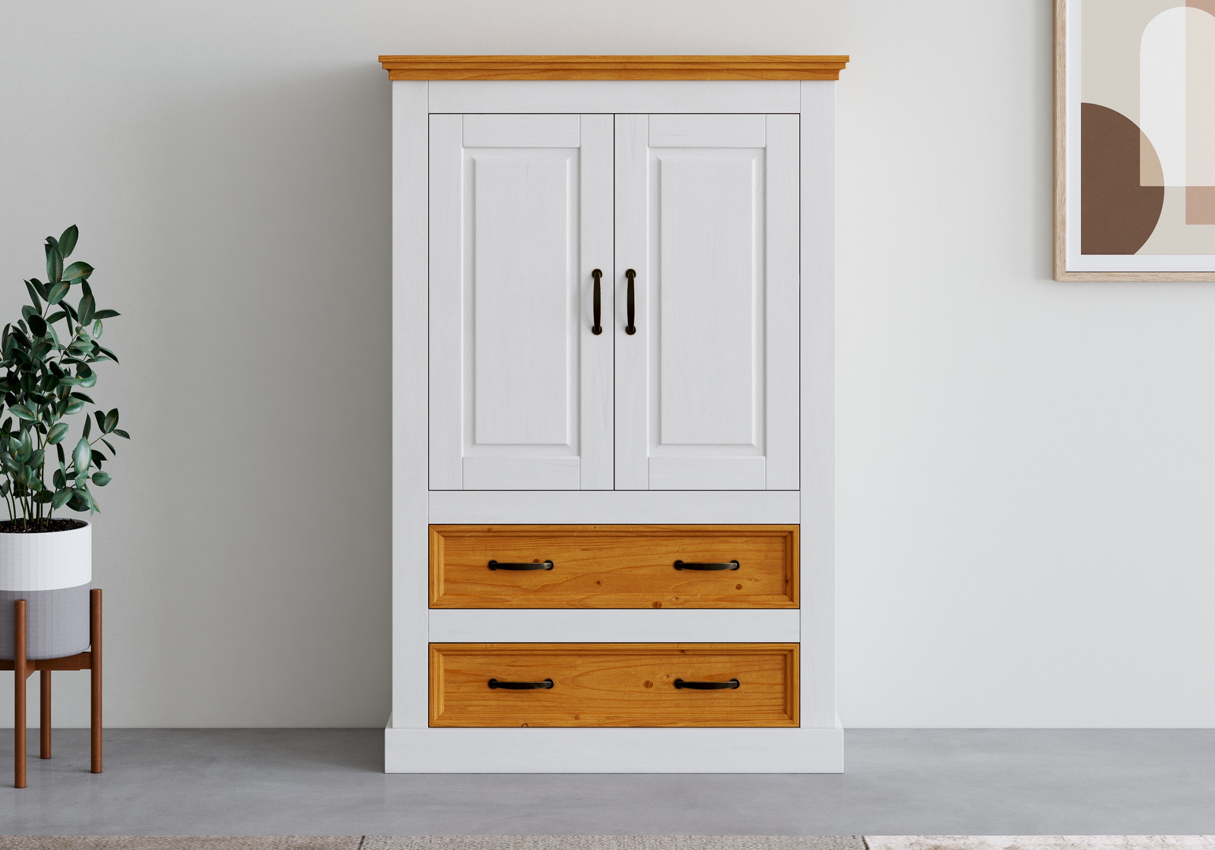 Image of GOODproduct Wäscheschrank "Selma" mit 2 Türen und 2 Schubladen