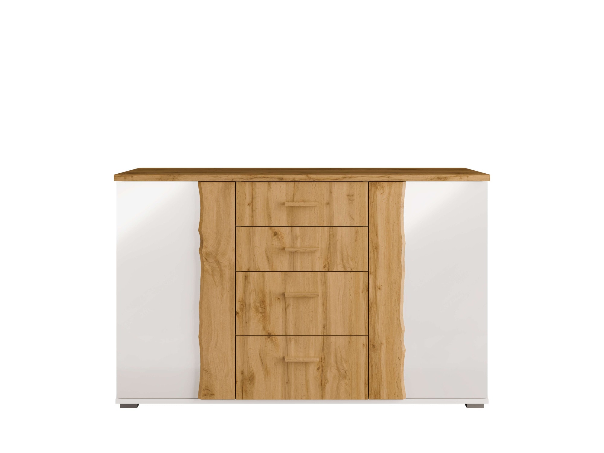 INOSIGN Kommode »Kommode Fabella mit 4 Schubladen, 2 Einlegeböden, BxHxT 130x82x45 cm«, mit viel Stauraum, 2 Drehtüren