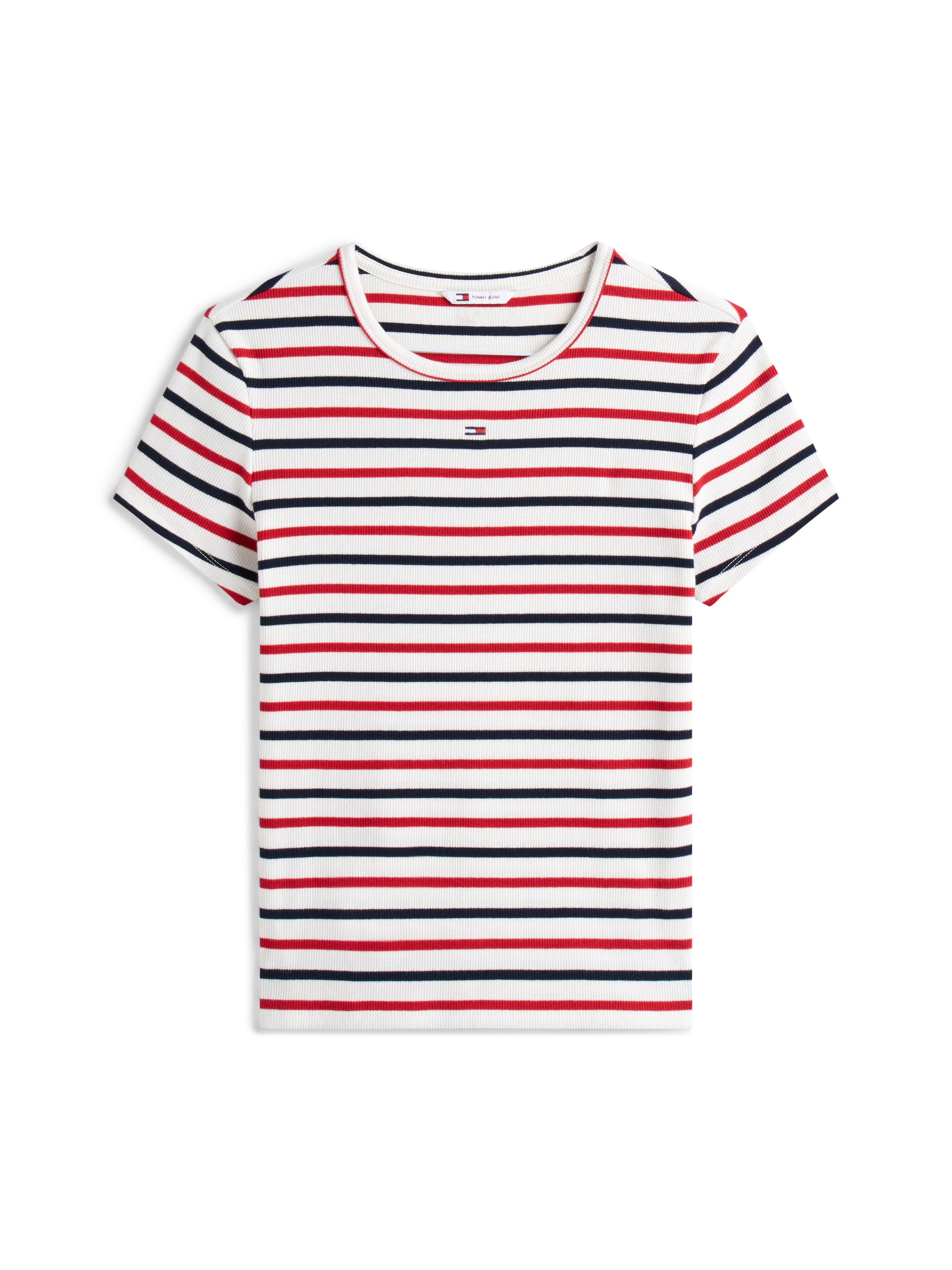 Tommy Jeans Kurzarmshirt »TJW SLIM ESSENTIAL RIB SS EXT«, mit gerippter Struktur