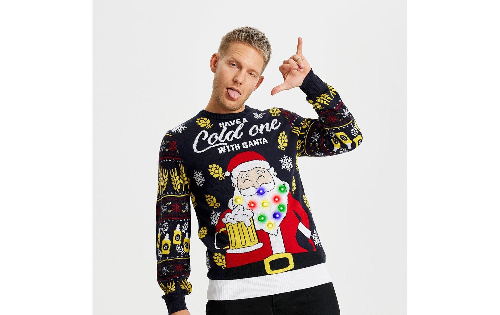 Weihnachtspullover »Christmas Sweats Have a Cold One With Santa«