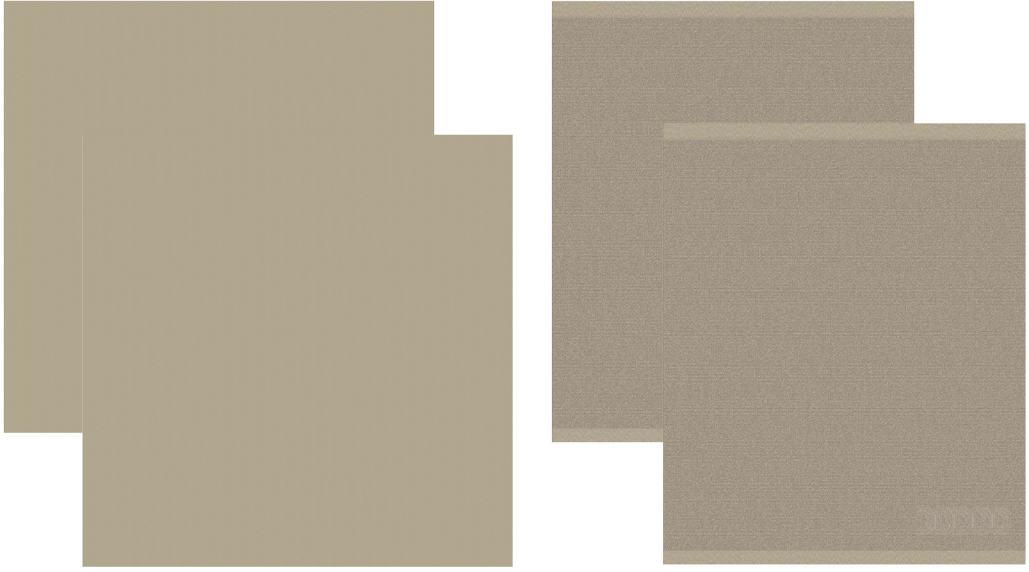 DDDDD Geschirrtuch »Logo«, (Set, 4 tlg., Combi-Set: 2x Küchenhandtuch 50 x 55 cm + 2x Geschirrtuch 60 x 65 cm)