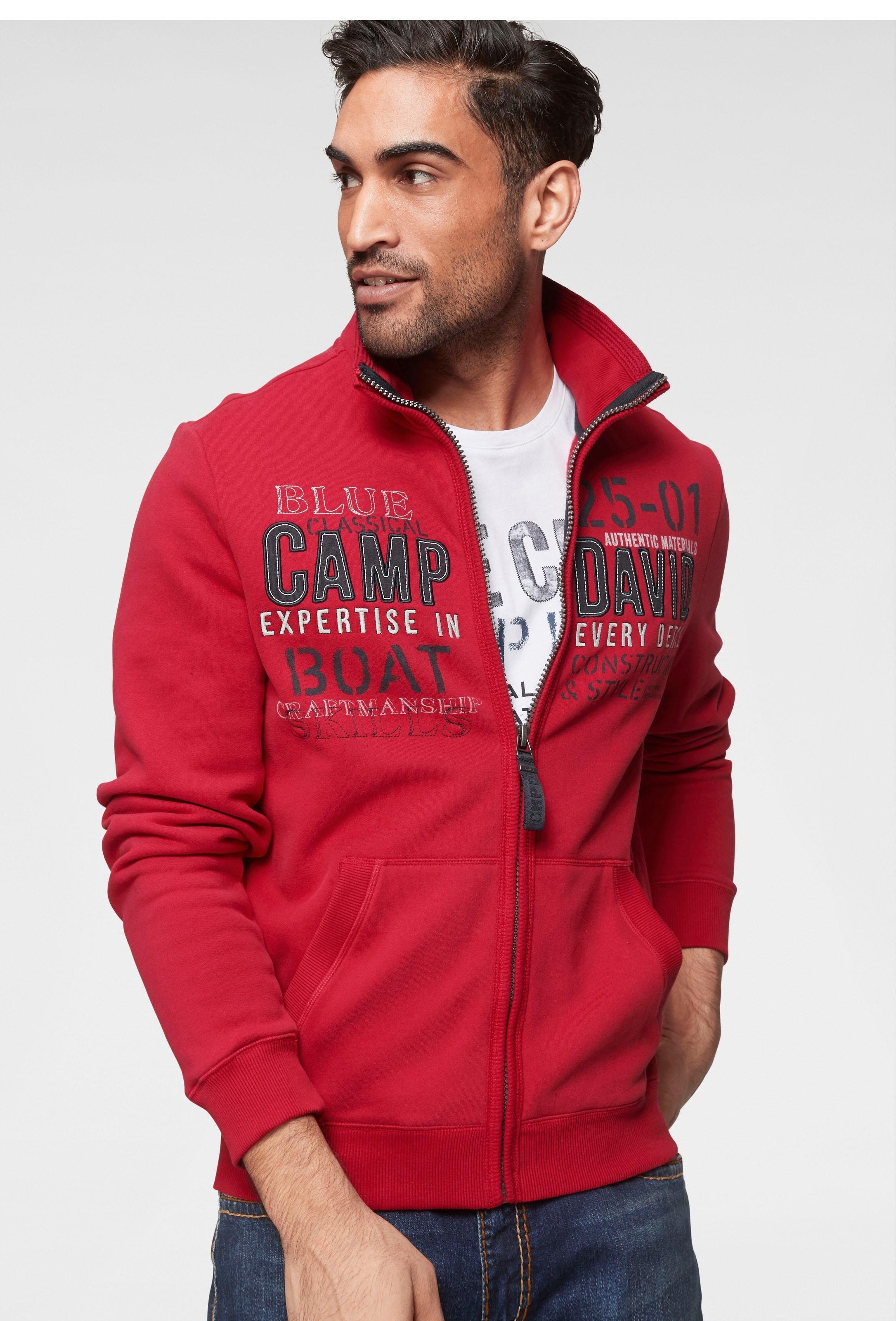 Image of CAMP DAVID Sweatjacke, mit Frontdruck bei Ackermann Versand Schweiz