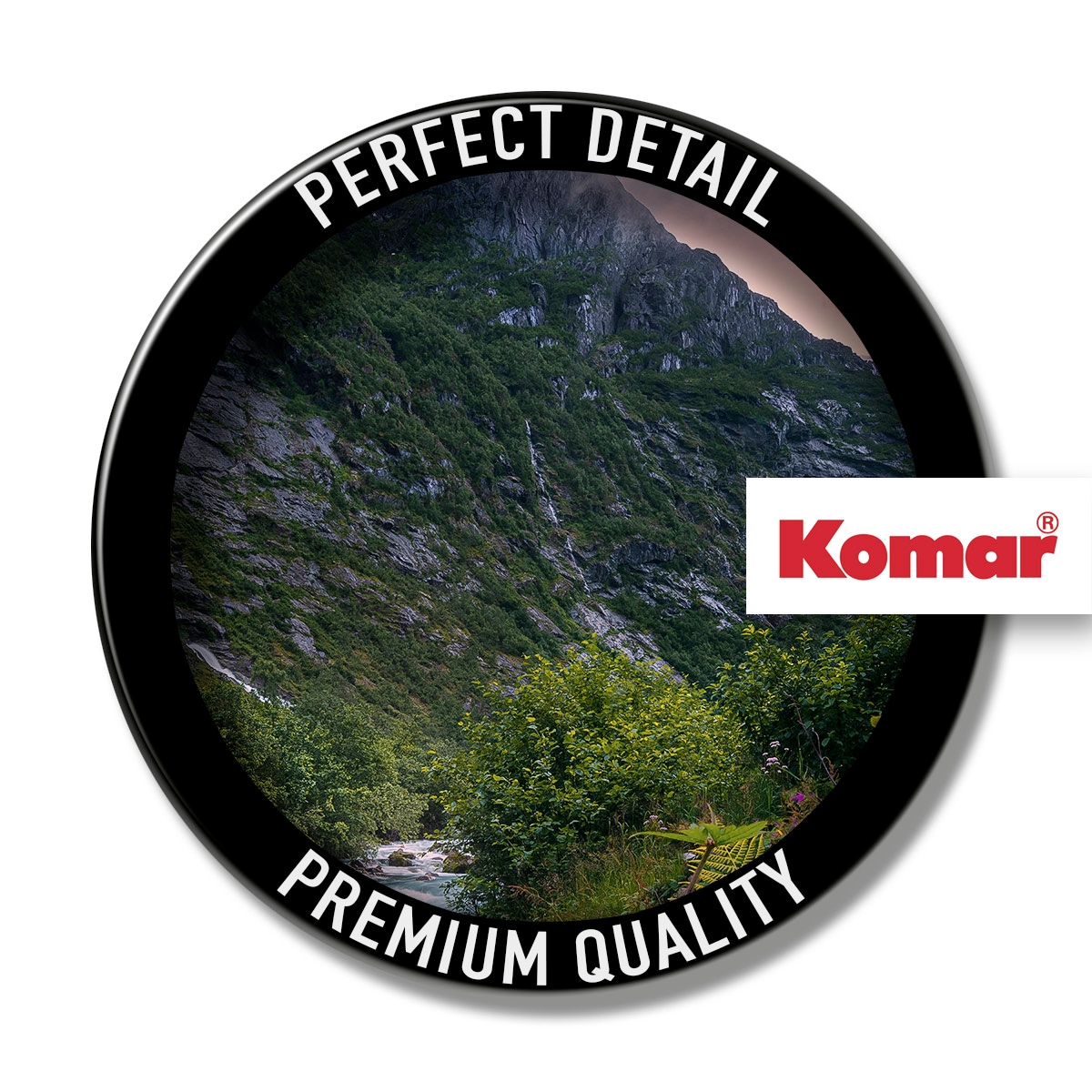 Komar Leinwandbild »Scandinavian Paradise - Grösse 90 x 60 cm«, Baum-Blätter-Natur-Berge-Blumen-Foto-Jahreszeiten-Landschaft-Meer-Strand-Palmen, (Packung, 1 St.), Keilrahmenbild mi Echtholzrahmen