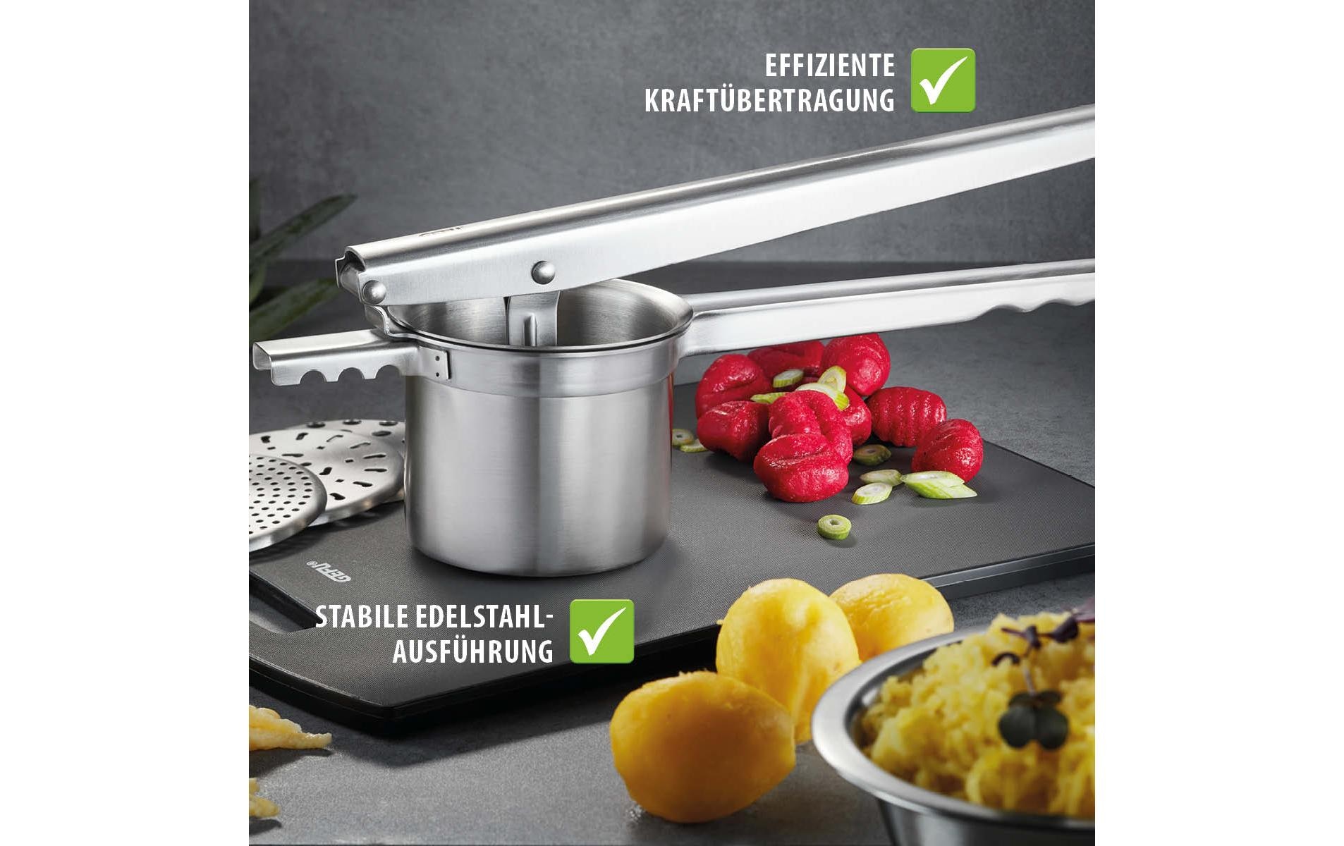 GEFU Kartoffelpresse »PRENSO« ideal auch für Saft- und Spätzle, stabile Edelstahlausfürhrung