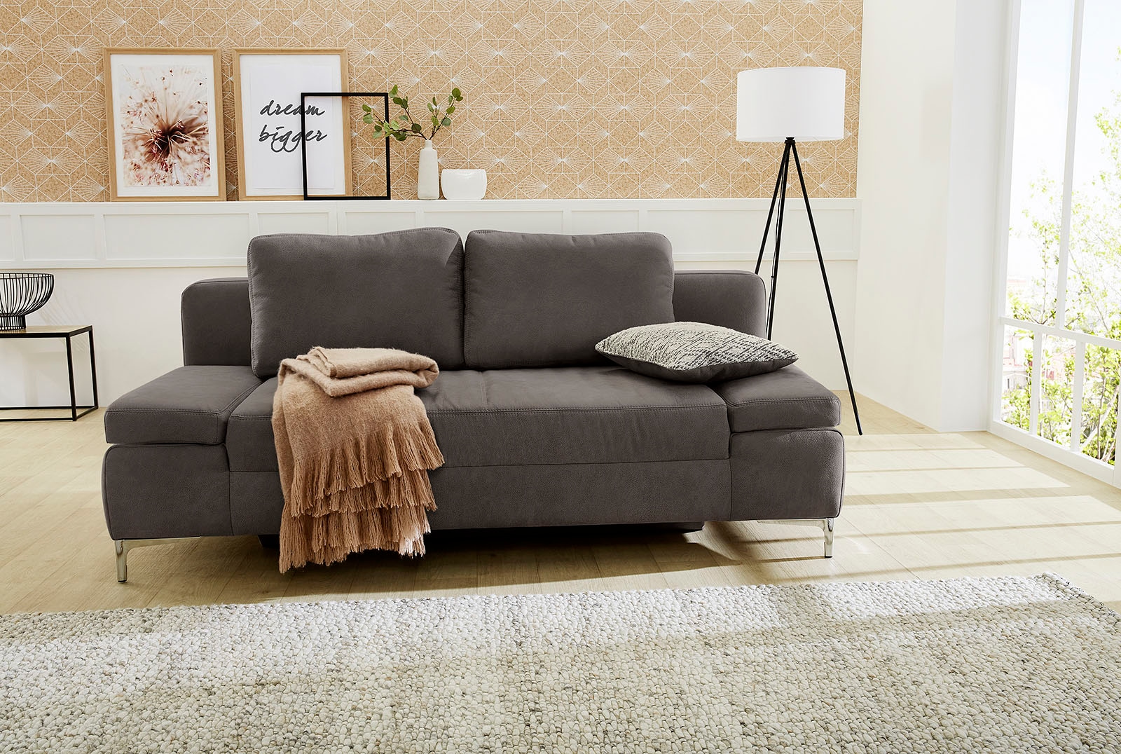 Jockenhöfer Gruppe Schlafsofa »Jano«, klassisches Schlafsofa mit individuell, verstellbaren Armlehnen