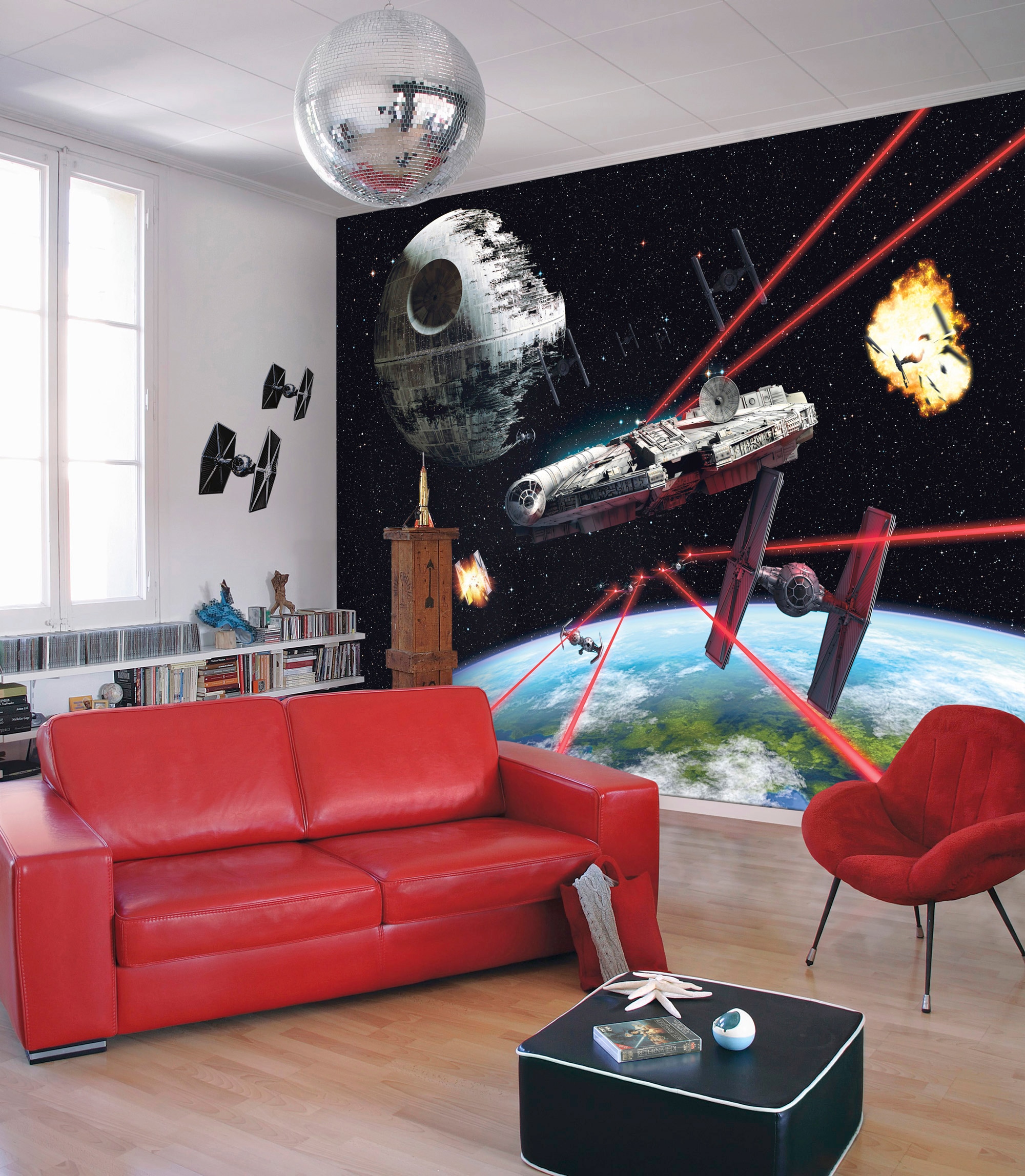 Komar Fototapete »STAR WARS Millennium Falcon - Grösse 368 x 254 cm«, bedruckt, Kinderzimmer