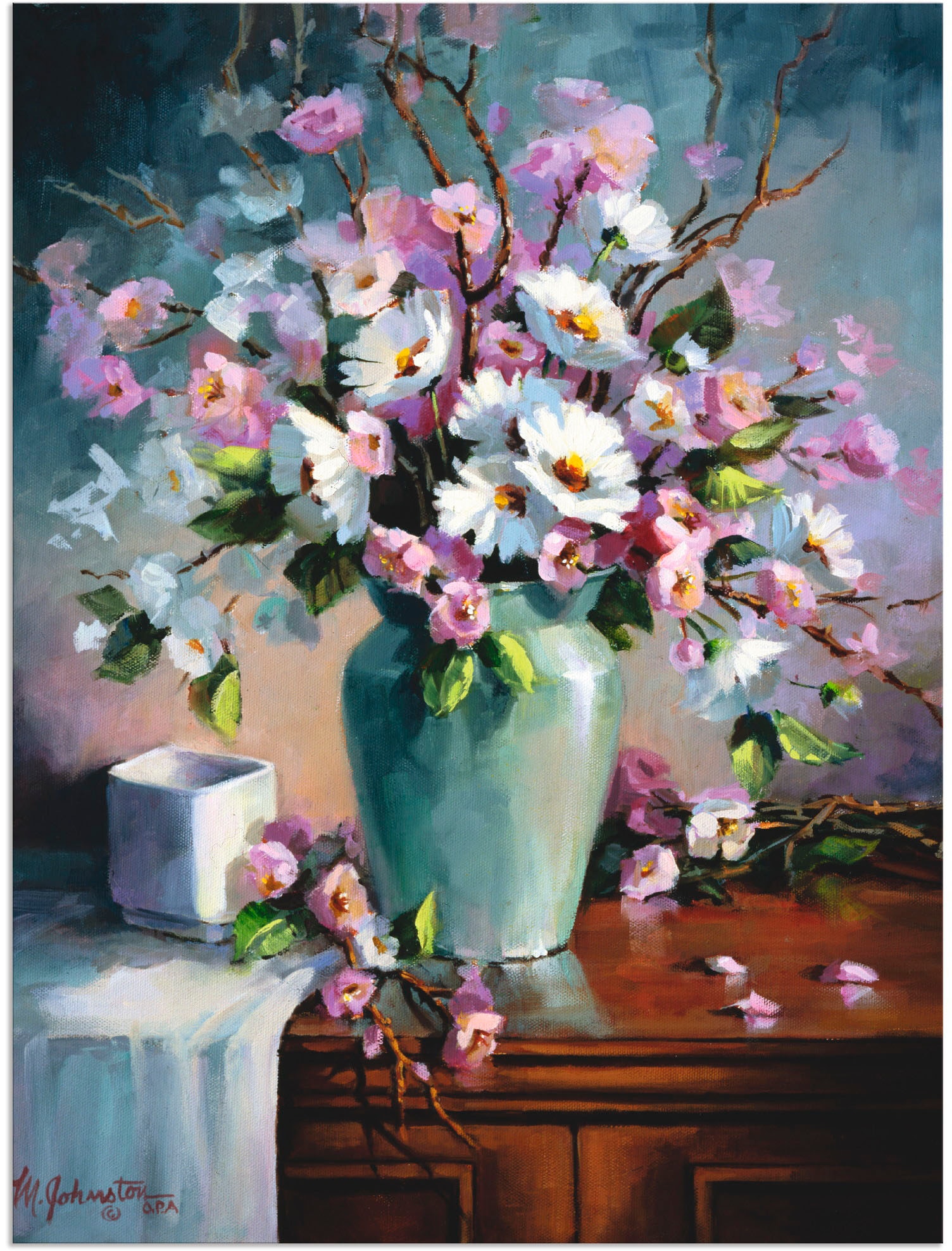 Image of Artland Alu-Dibond-Druck "Apfel und Kirchblüten" Arrangements 1 Stk. tlg. für Innen- und Aussenbereich geeignet, Outdoorbild