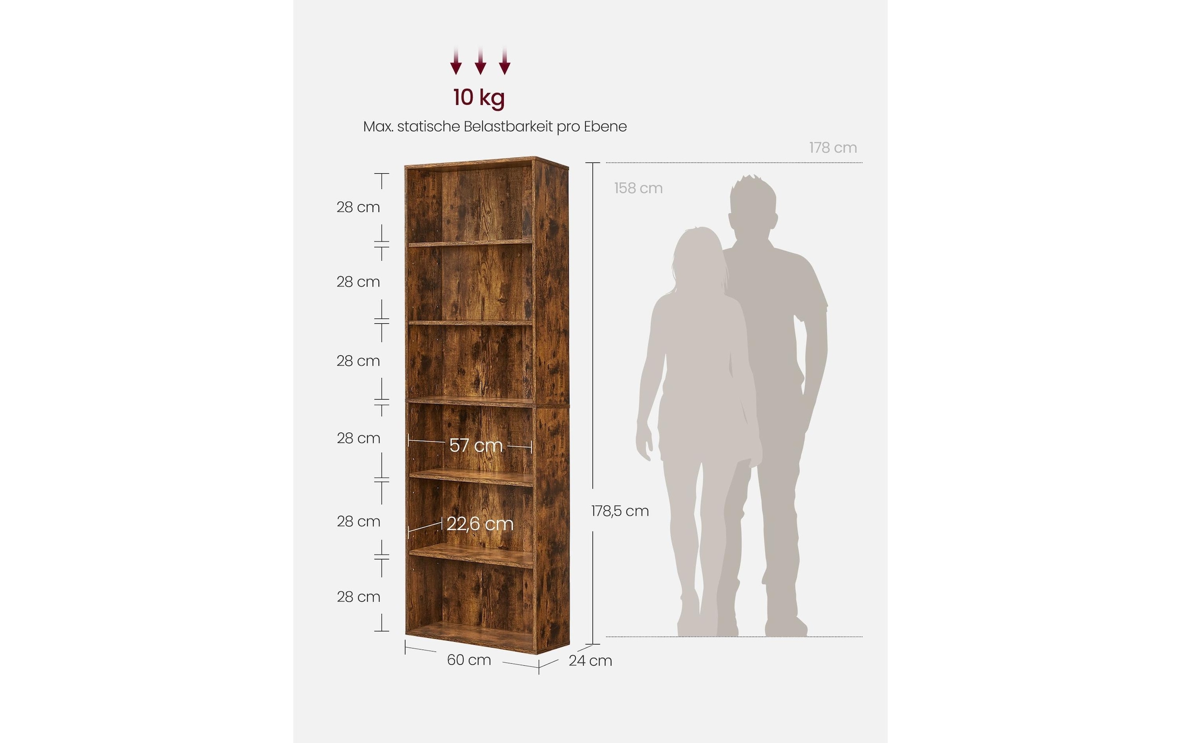 VASAGLE Bücherregal