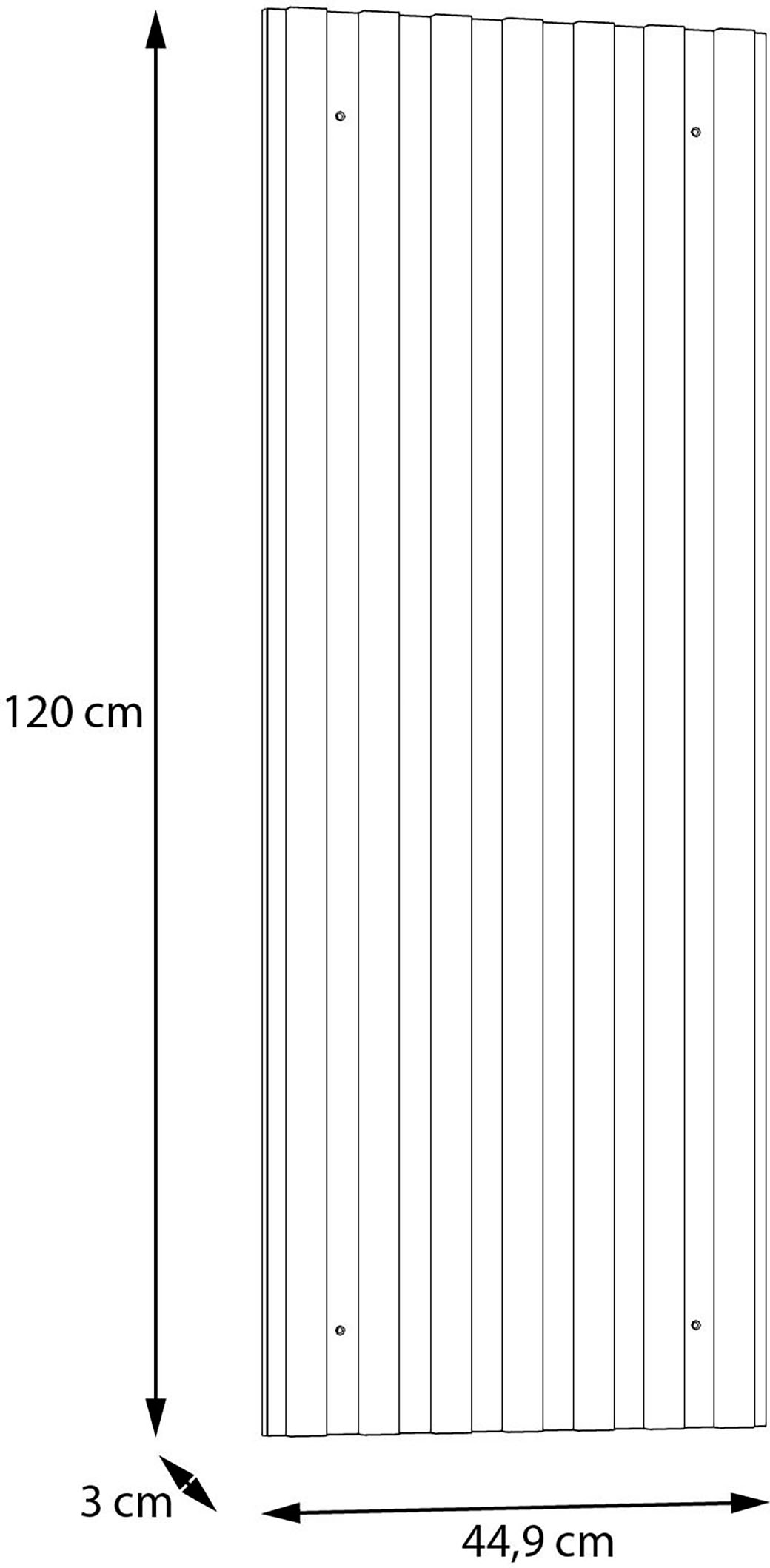 FORTE »Wandpaneel« B/H/T 44,9/120/3 cm,  Wandverkleidung, Innendekoration, Höhe 120cm, einfache Montage