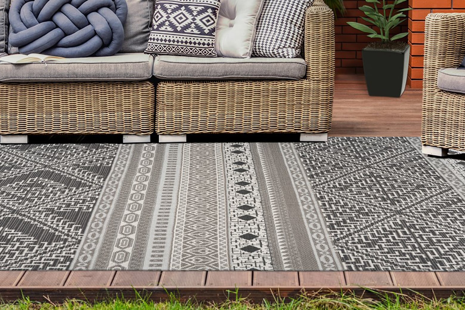 Image of calo-deluxe Teppich "Rico 403" rechteckig 10 mm Höhe In- und Outdoor geeignet, pflegeleicht, Wohnzimmer