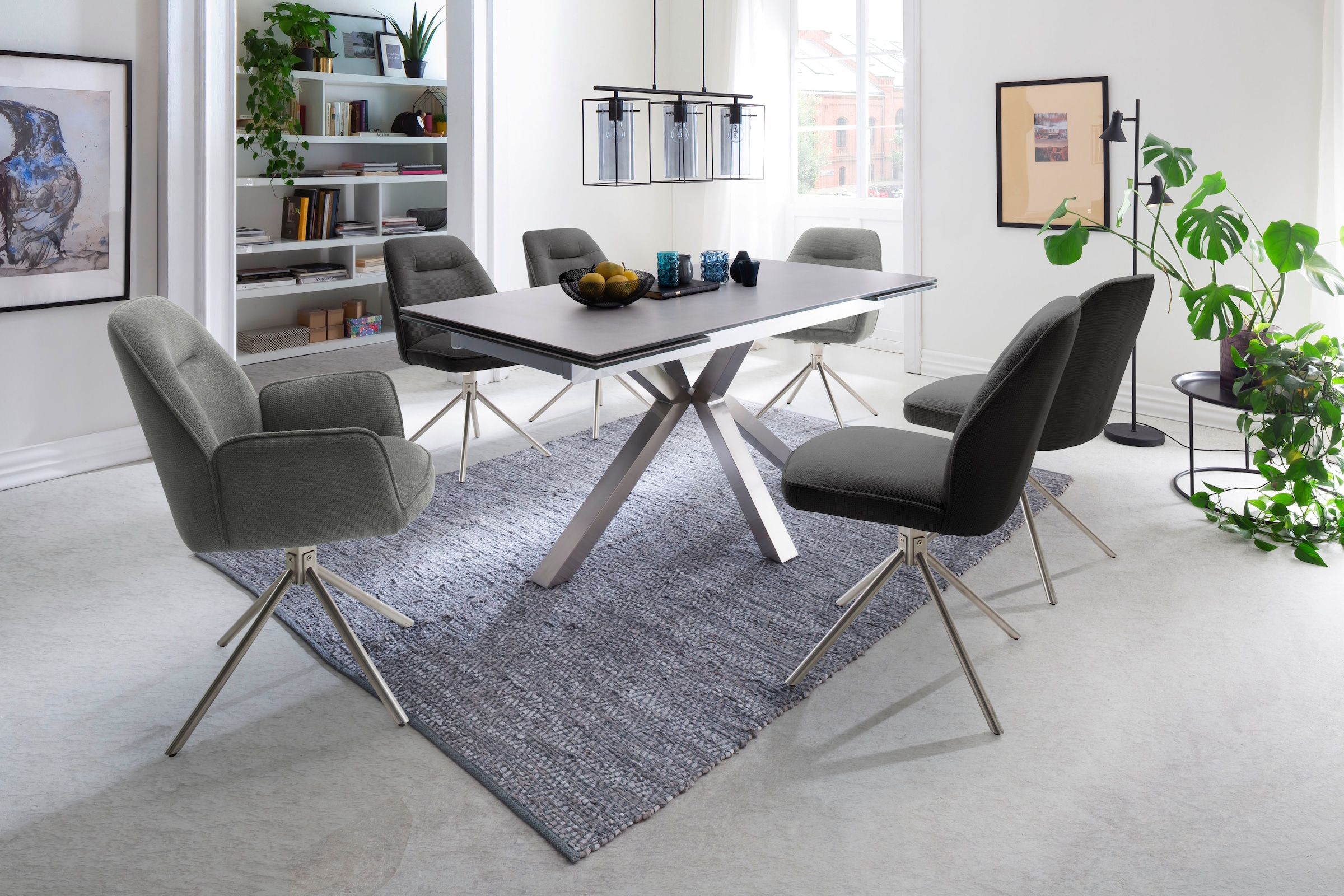 MCA furniture 4-Fussstuhl (Set) 2 Stk.180° drehbar