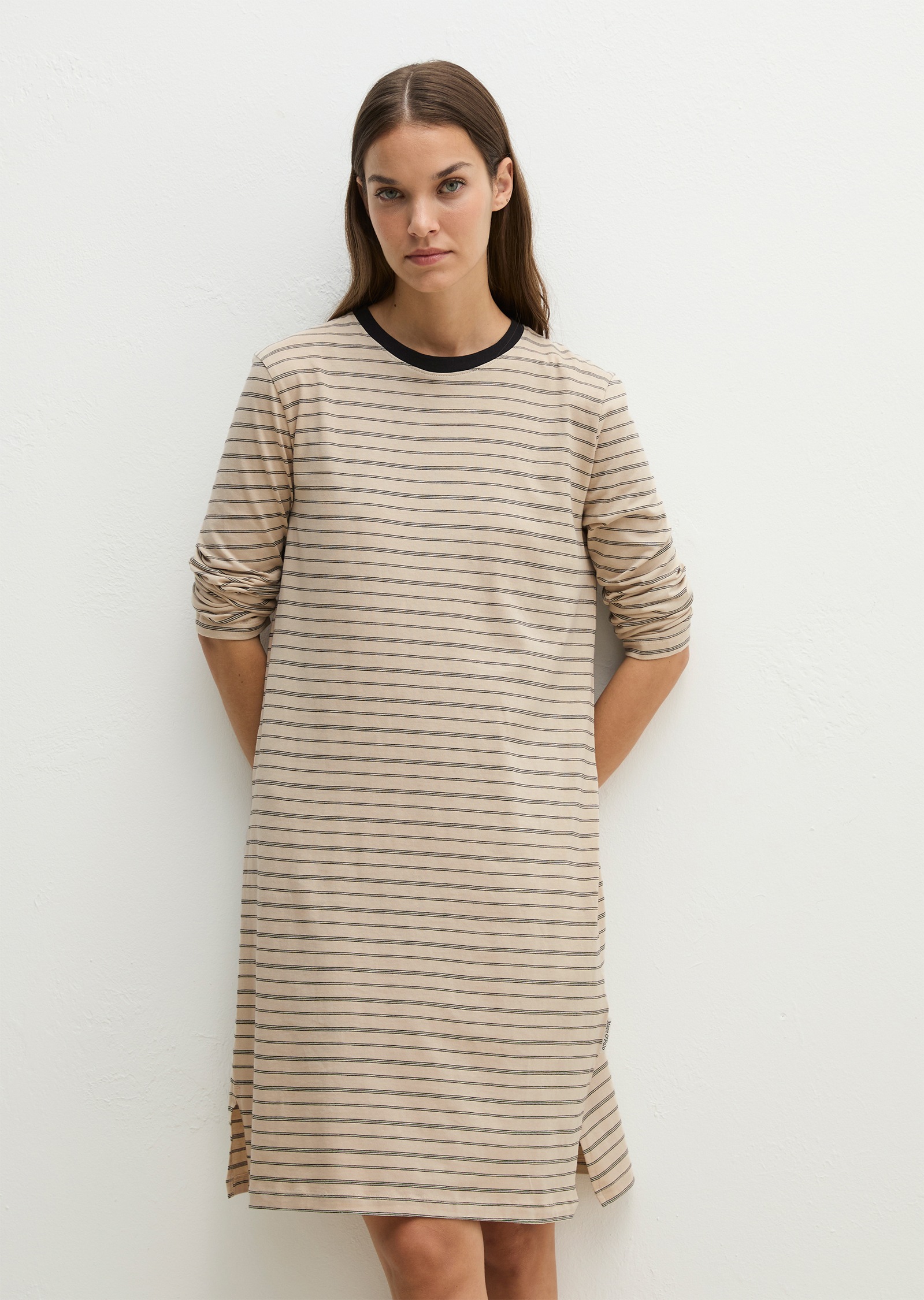 Image of Marc OPolo Nachthemd "Mix & Match Cotton" mit geometrischen Prints und Streifen-Dessins