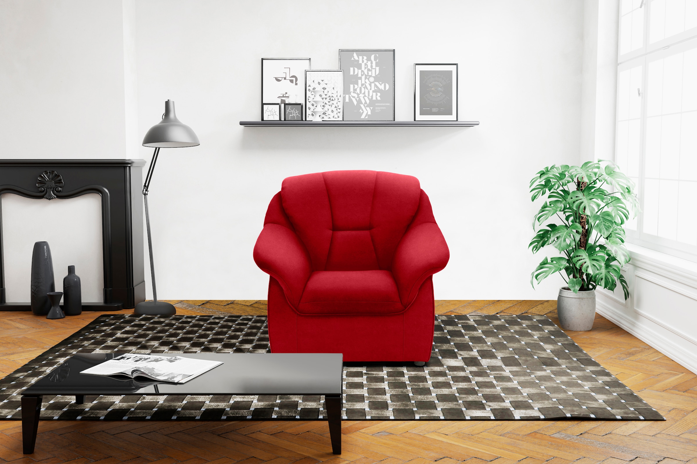 DOMO collection Sessel »Faenza für kleine Räume, zeitlos und elegant, kompakte Masse«