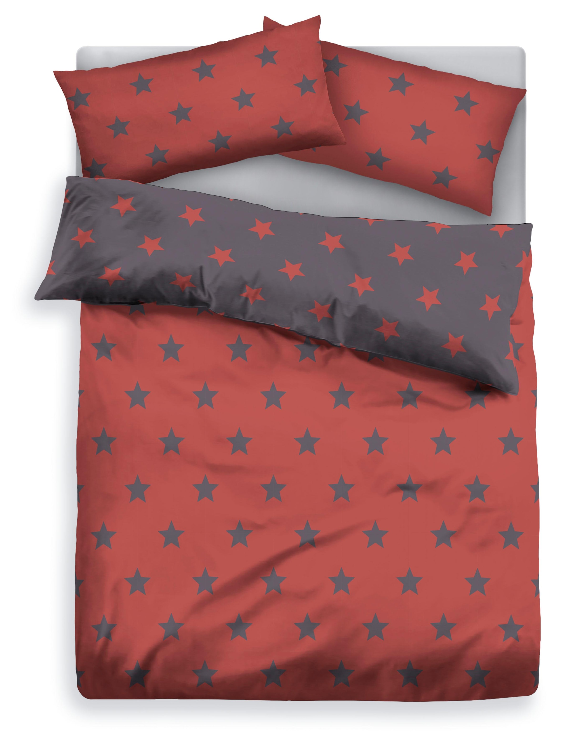 GOODproduct Wendebettwäsche »STELLA« 2 Stk. Bettwäsche mit Sternen, Weihnachten, Winter