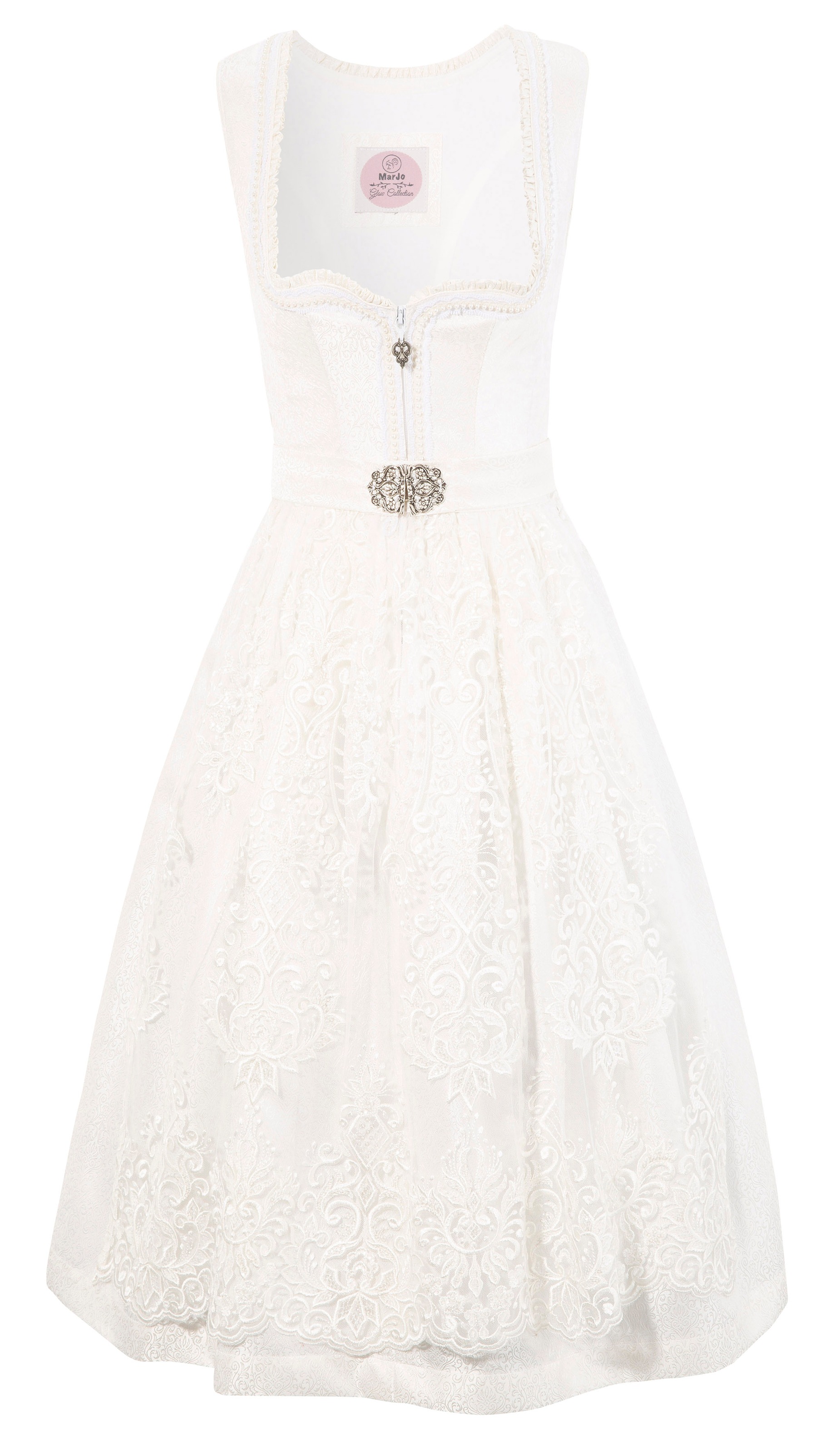 MarJo Dirndl, (2 tlg.), Damen, midi Brautdirndl mit wunderschöner Spitzenschürze kaufen