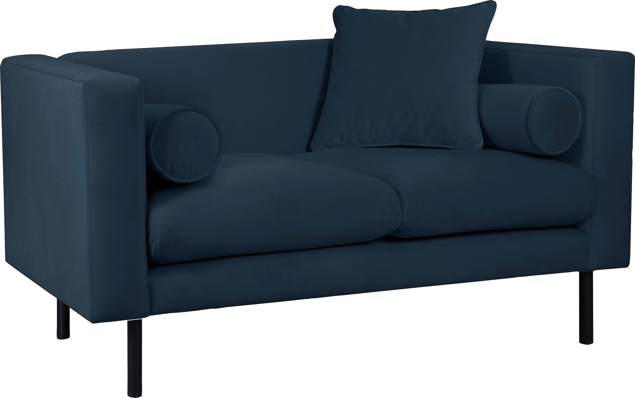Guido Maria Kretschmer Home&Living 2-Sitzer »Lillibeth Designsofa mit Wellenunterfederung, Masse B/T/H: 155/74/83 cm«, Zierkissen als Wendekissen, in Samtoptik oder Cord