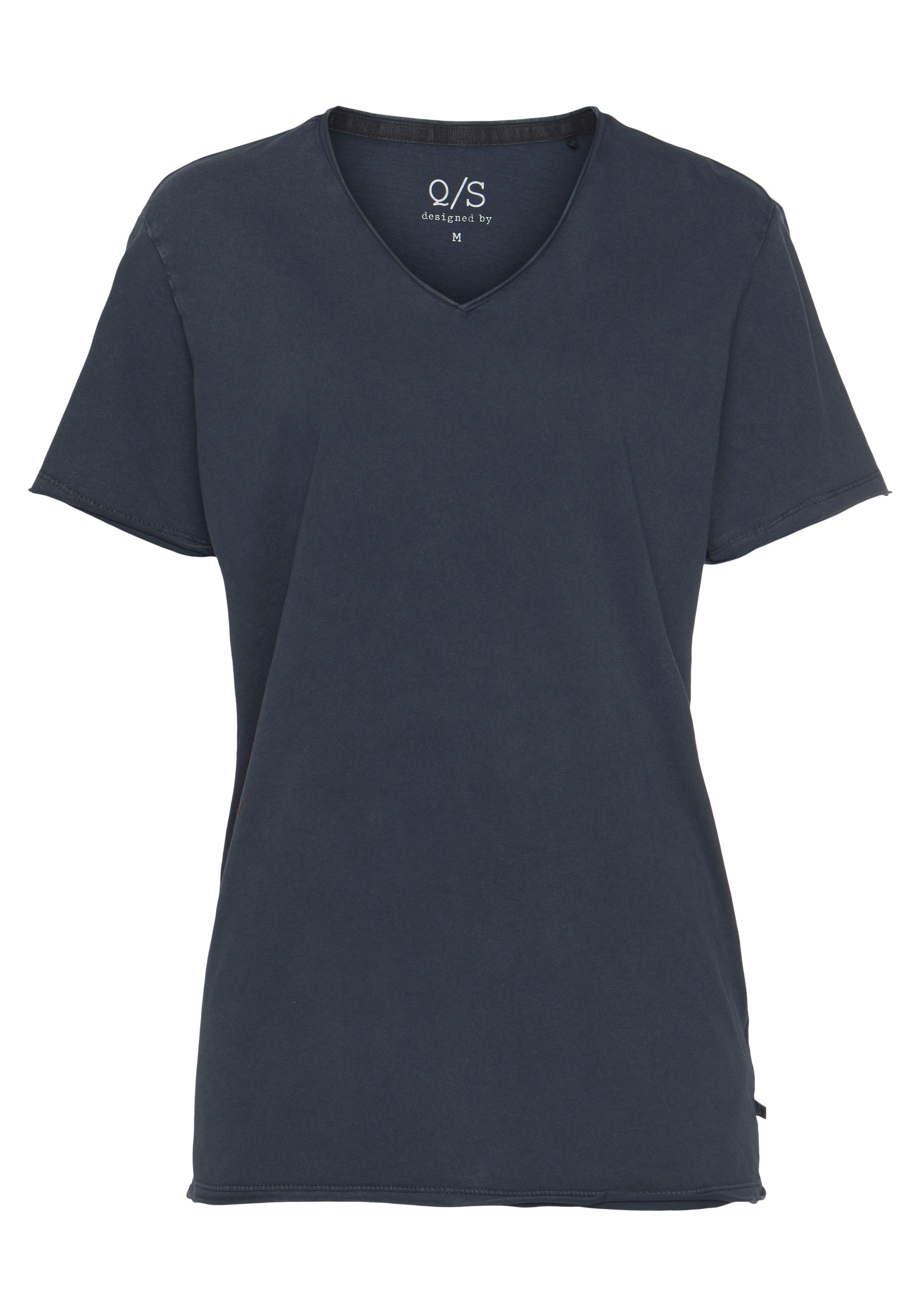 Image of Q/S by s.Oliver V-Shirt, mit modischen Rollkanten bei Ackermann Versand Schweiz